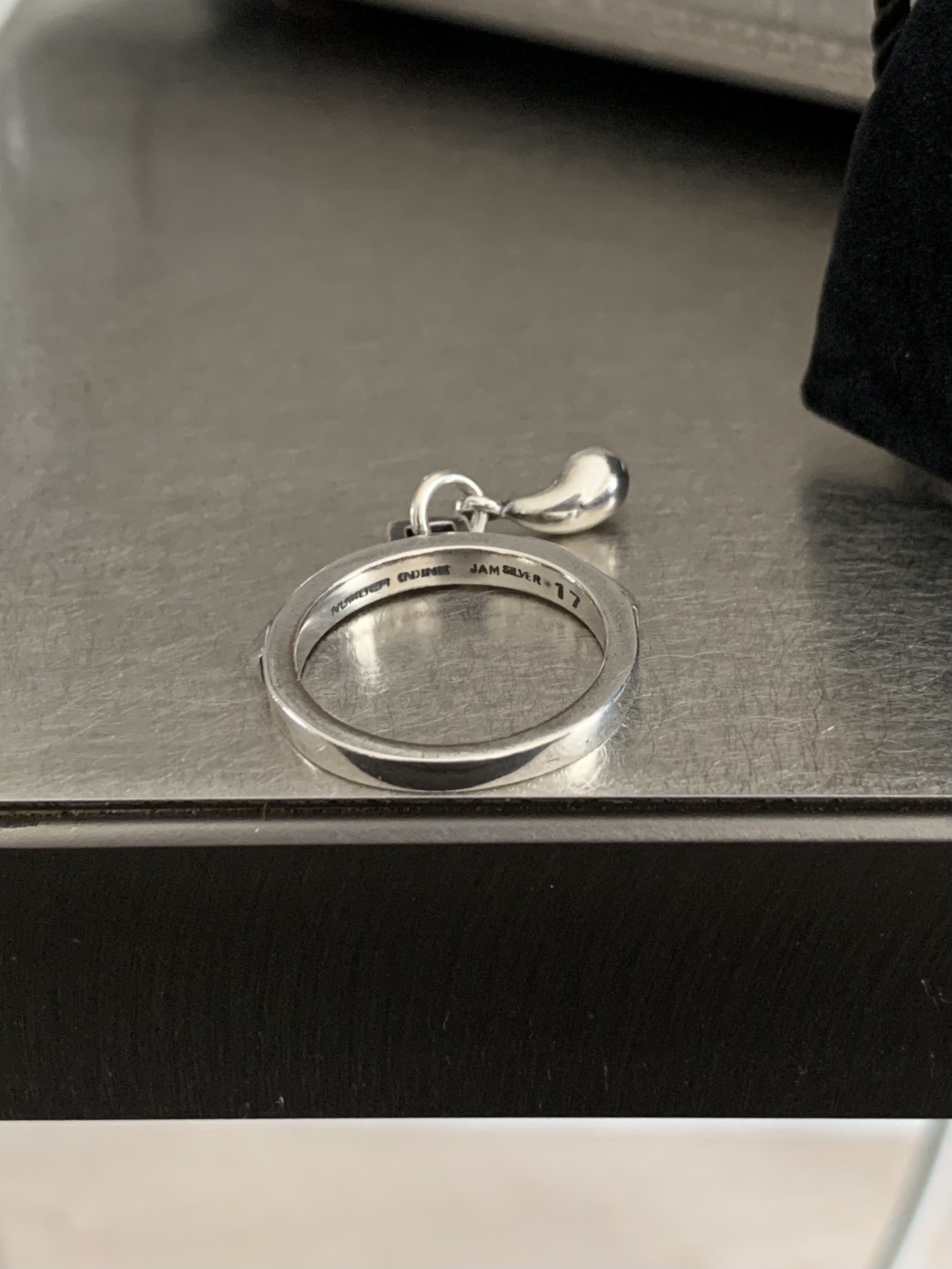 Jam Home Made × Number (N)ine Number (N)ine SS/AW03 Silver Teardrop Ring with Studs Size ONE SIZE - 2 Thumbnail