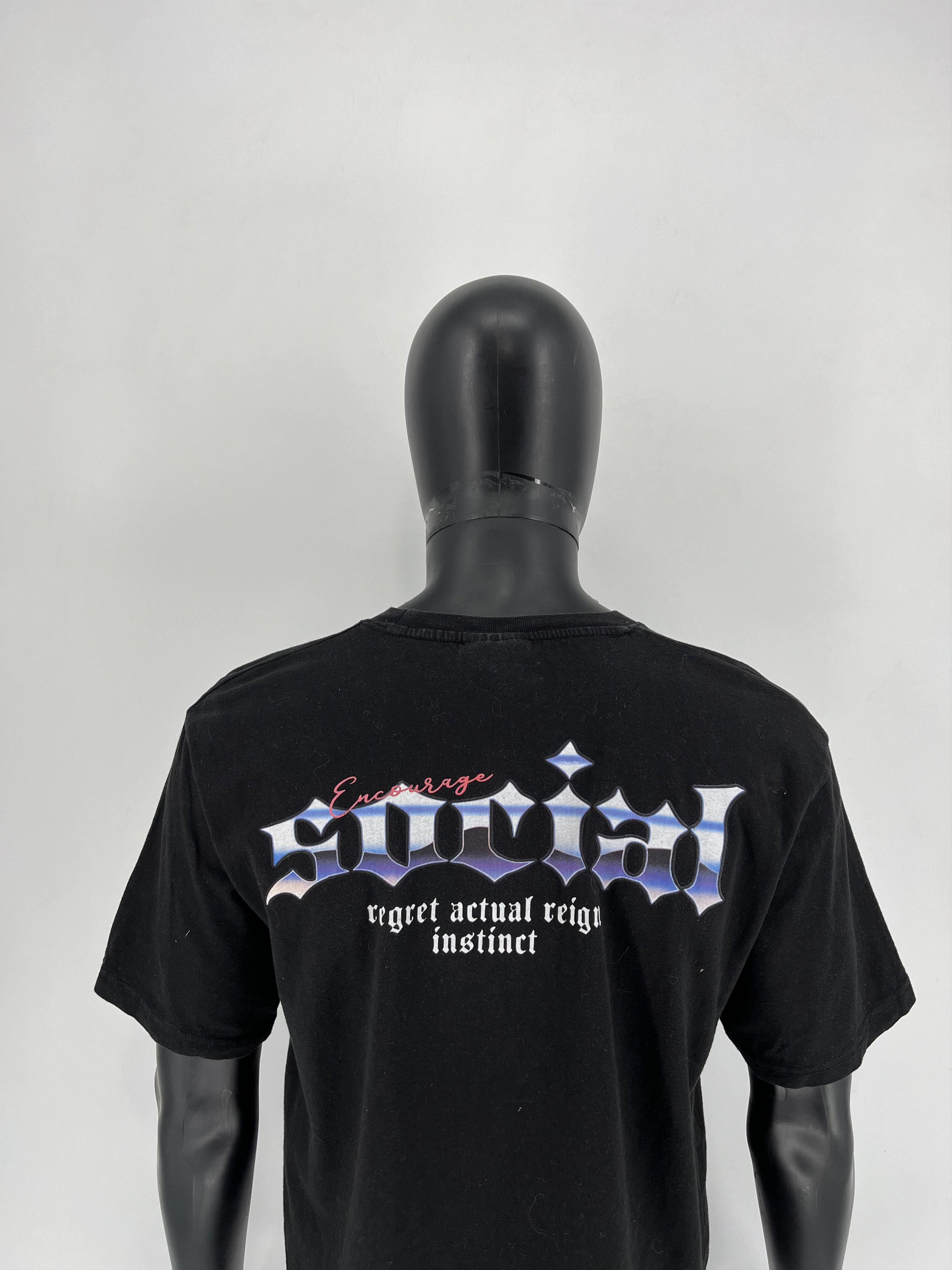 Vintage Vintage Y2K ADULT “ Social “ American tee Size US XL / EU 56 / 4 - 7 Thumbnail