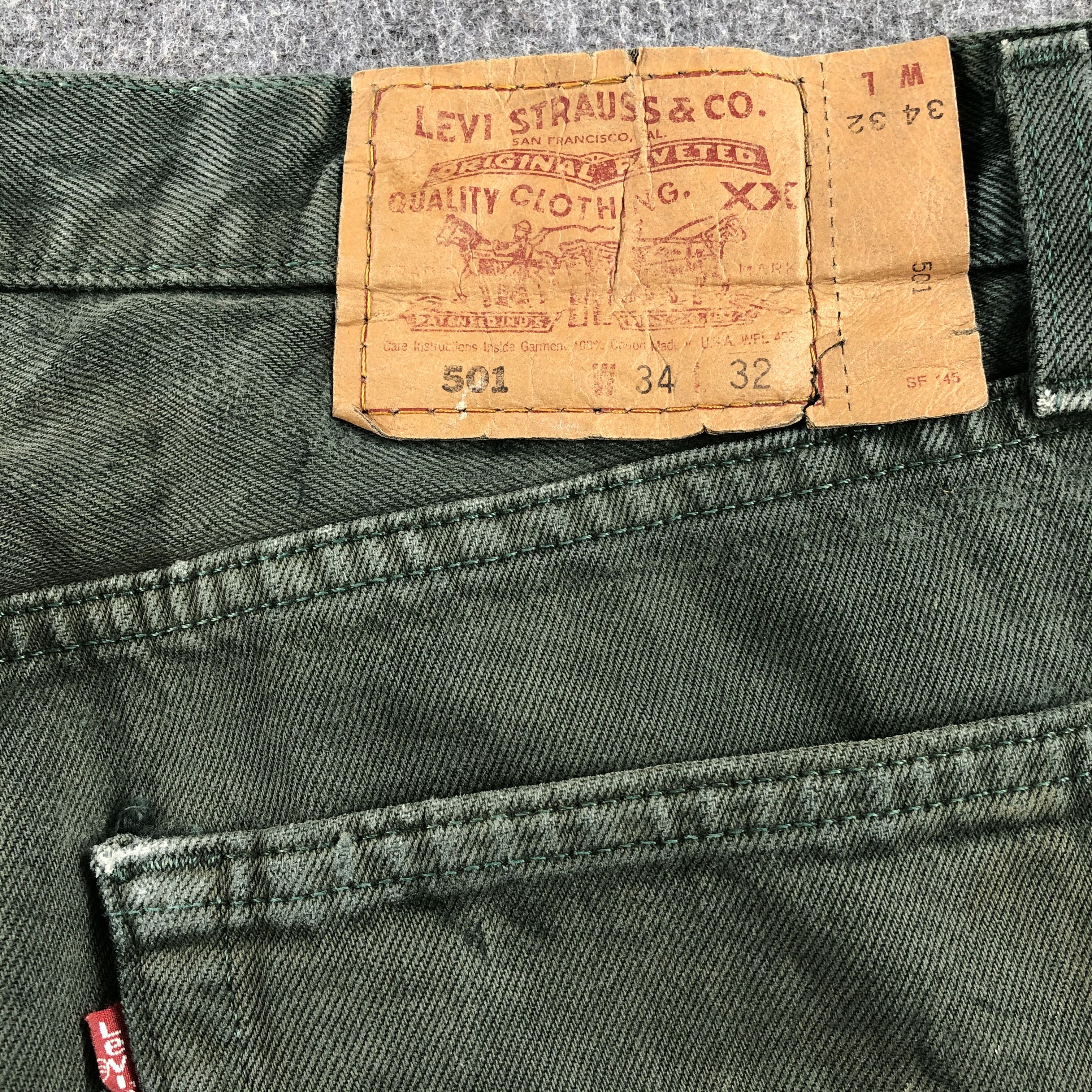 Levi's × Vintage 90s Vintage Levis 501 Jeans-J1413 Size US 34 / EU 50 - 5 Thumbnail