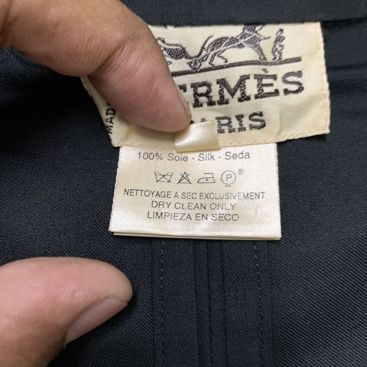 Hermes ARCHIVES🔥 80's Hermes Paris Silk Trench Coat #3931-136 Size M / US 6-8 / IT 42-44 - 12 Thumbnail