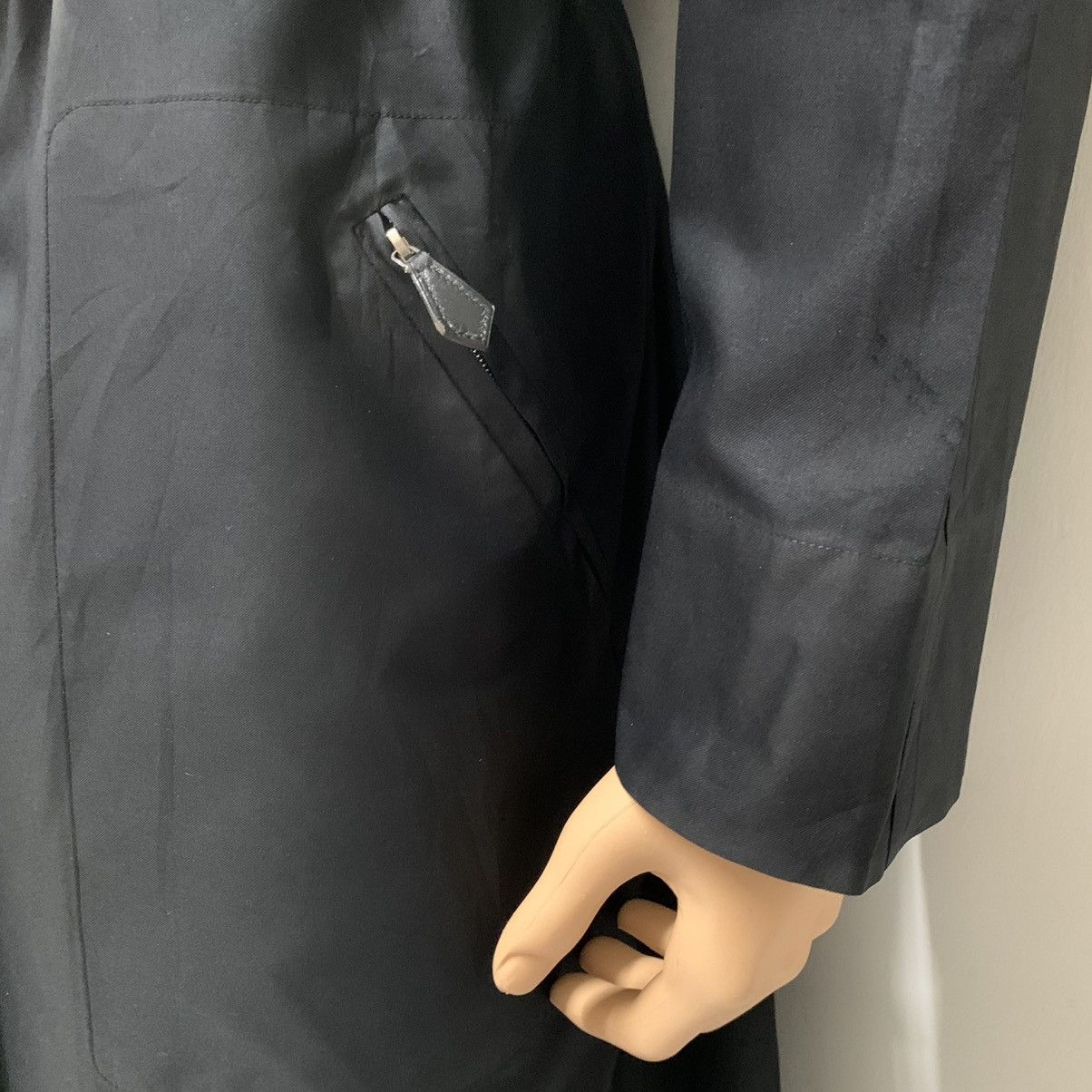 Hermes ARCHIVES🔥 80's Hermes Paris Silk Trench Coat #3931-136 Size M / US 6-8 / IT 42-44 - 4 Thumbnail