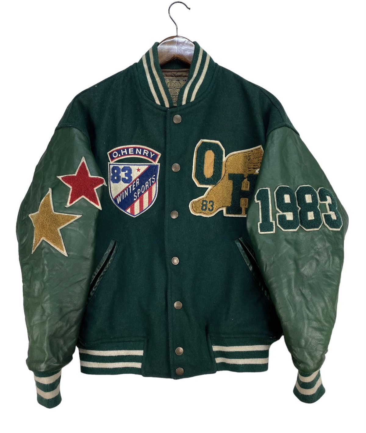 Vintage Vintage O,Henry 83 Baseball Varsity Jacket Size US M / EU 48-50 / 2 - 2 Thumbnail