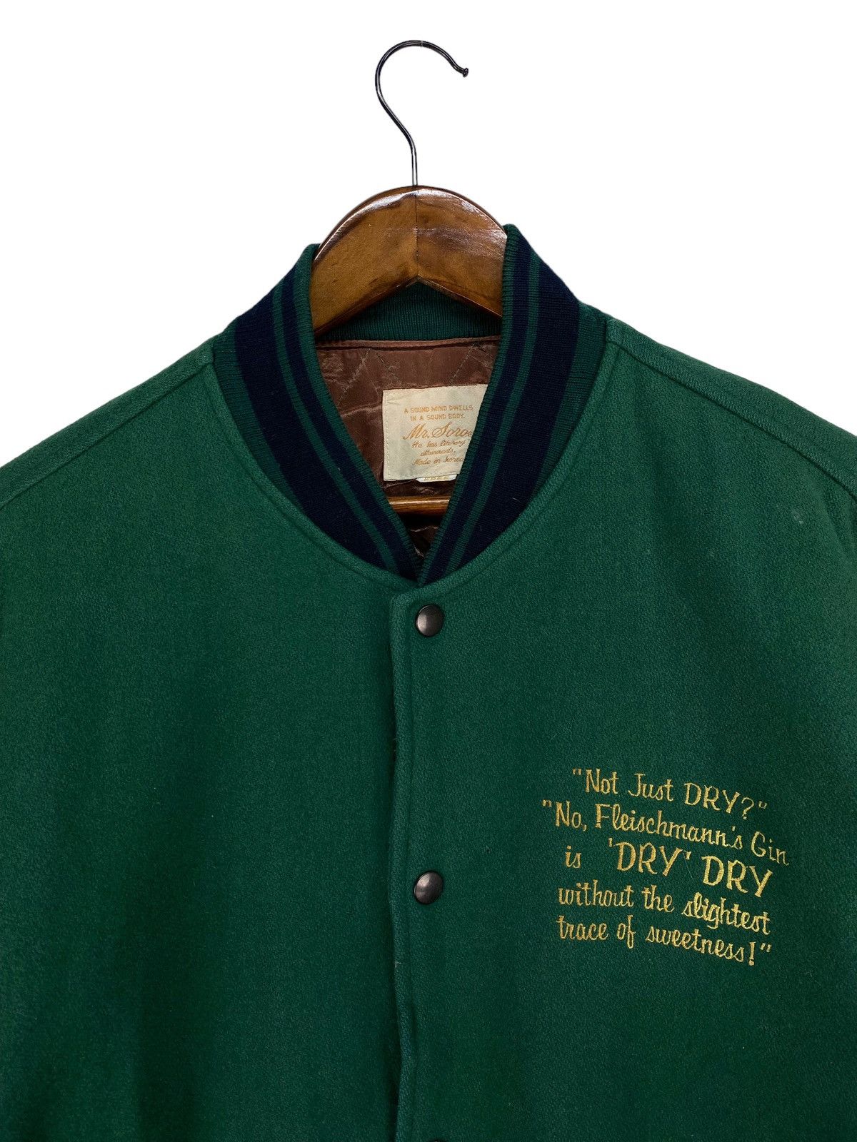 Vintage Vintage Mr.Soro “Not Just Dry ?” varsity Jacket Size US XL / EU 56 / 4 - 3 Thumbnail