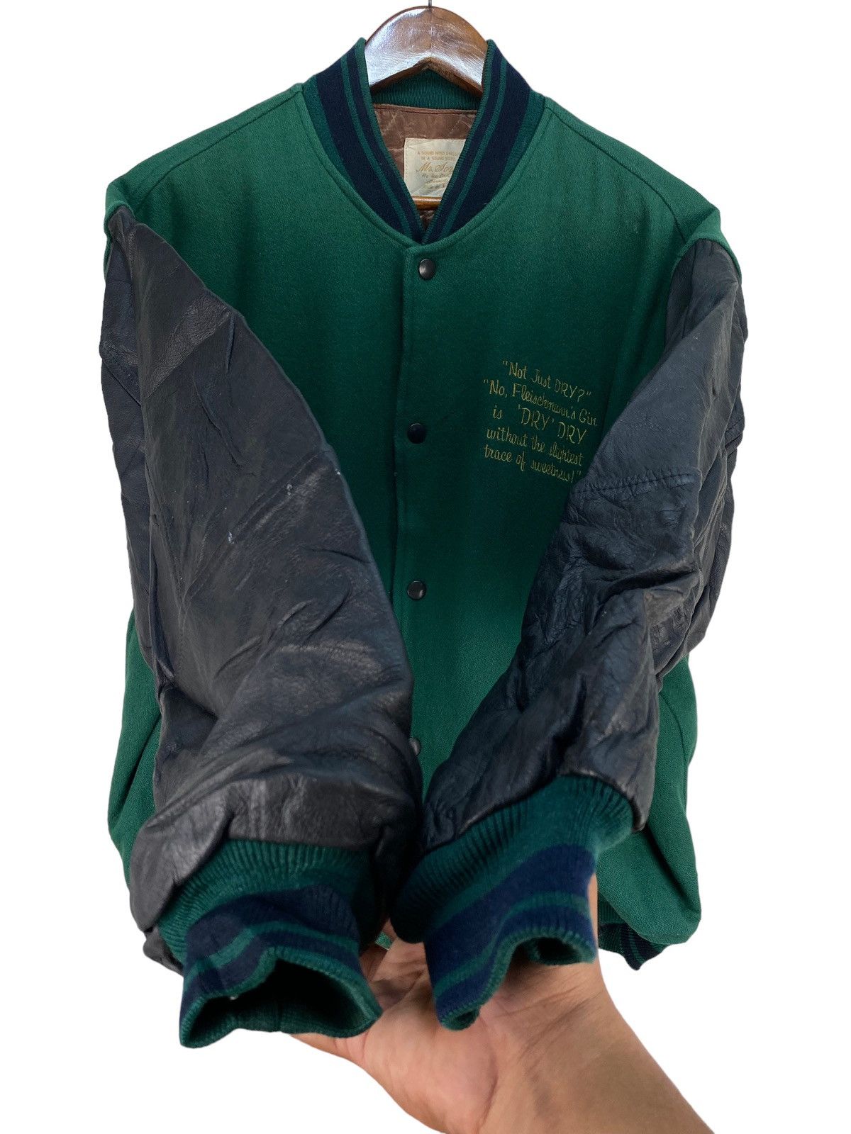 Vintage Vintage Mr.Soro “Not Just Dry ?” varsity Jacket Size US XL / EU 56 / 4 - 4 Thumbnail