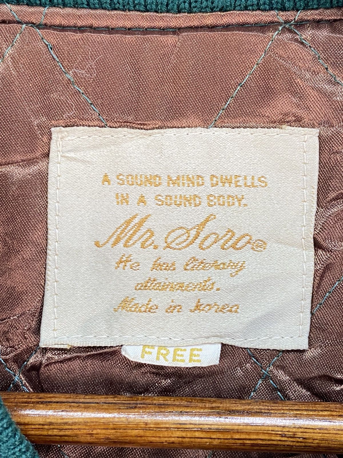 Vintage Vintage Mr.Soro “Not Just Dry ?” varsity Jacket Size US XL / EU 56 / 4 - 8 Thumbnail