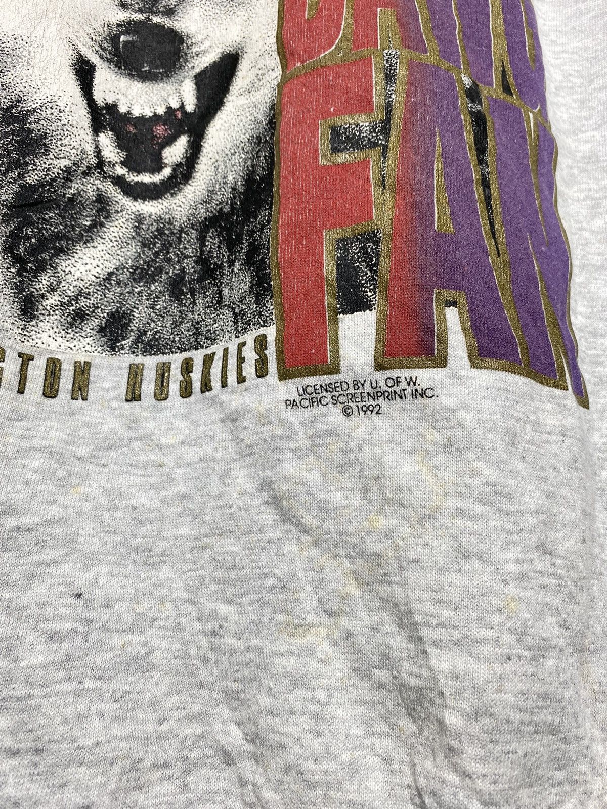 Japanese Brand Vintage Washington Huskies Wolf Crewneck Size US L / EU 52-54 / 3 - 4 Thumbnail