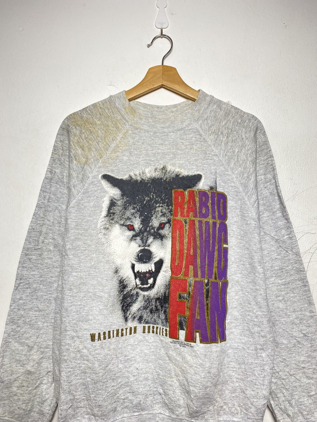 Japanese Brand Vintage Washington Huskies Wolf Crewneck Size US L / EU 52-54 / 3 - 2 Thumbnail