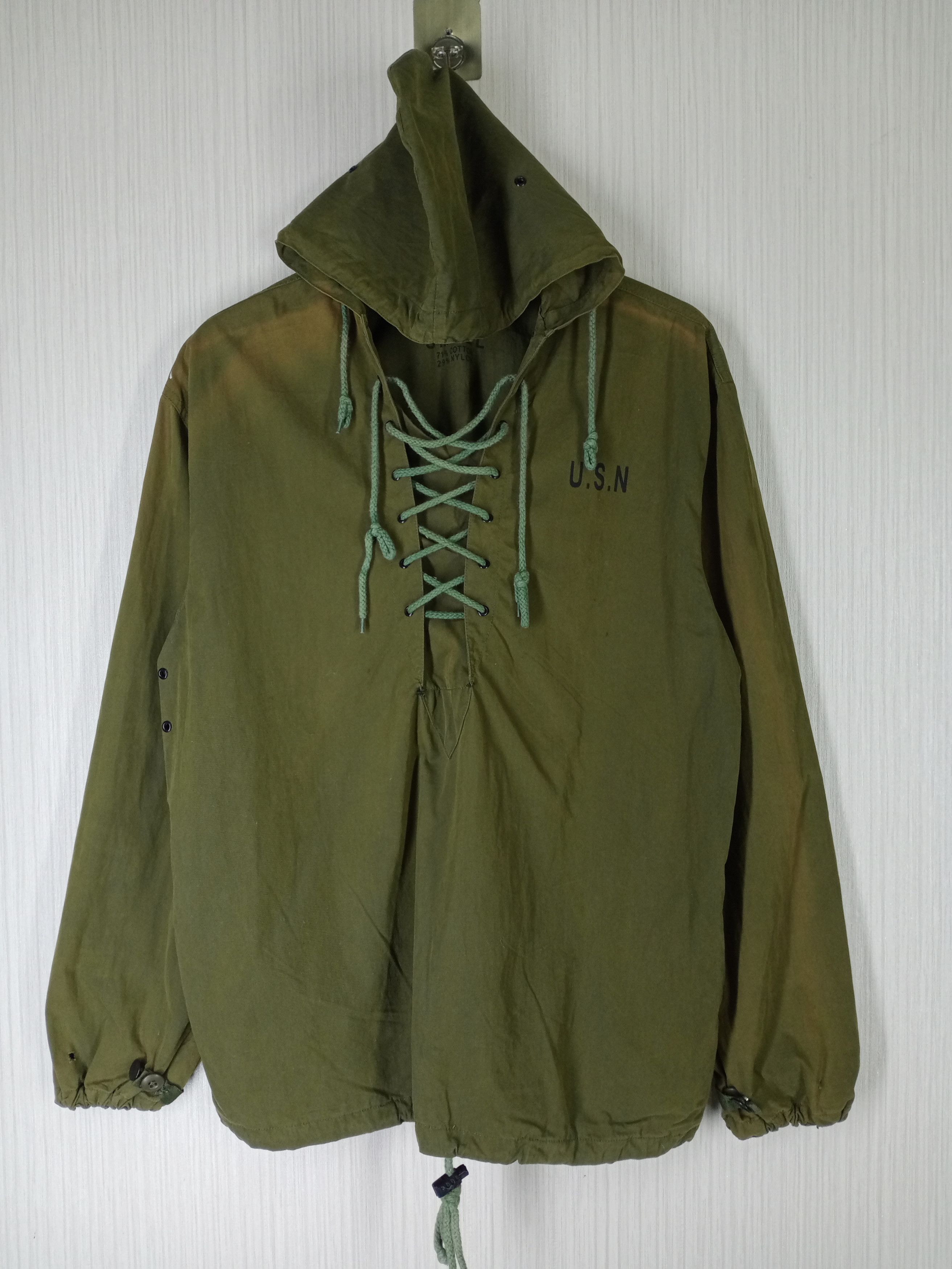 image of Military x USN Vintage 1940S Parka Usn Deck Anorak Jacket in No Colour, Men's (Size Small)