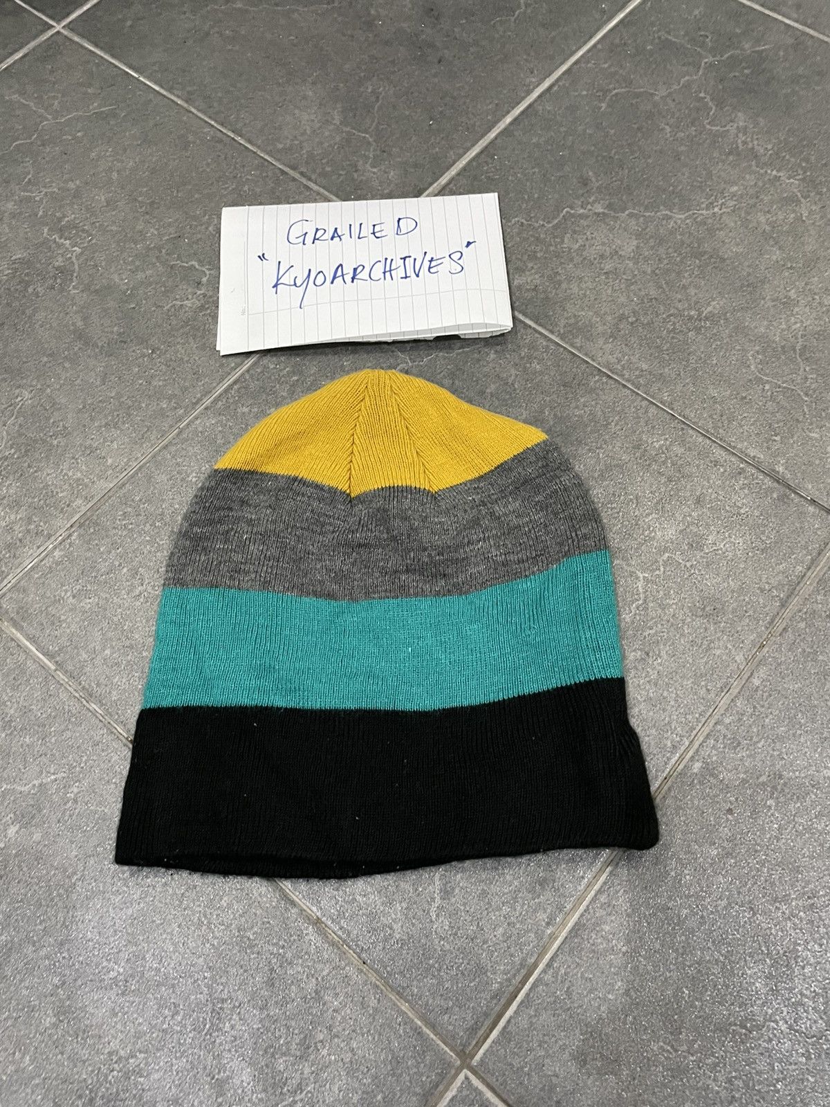 Japanese Brand VOBO CANNACK STRIPE BEANIE Size ONE SIZE - 2 Thumbnail