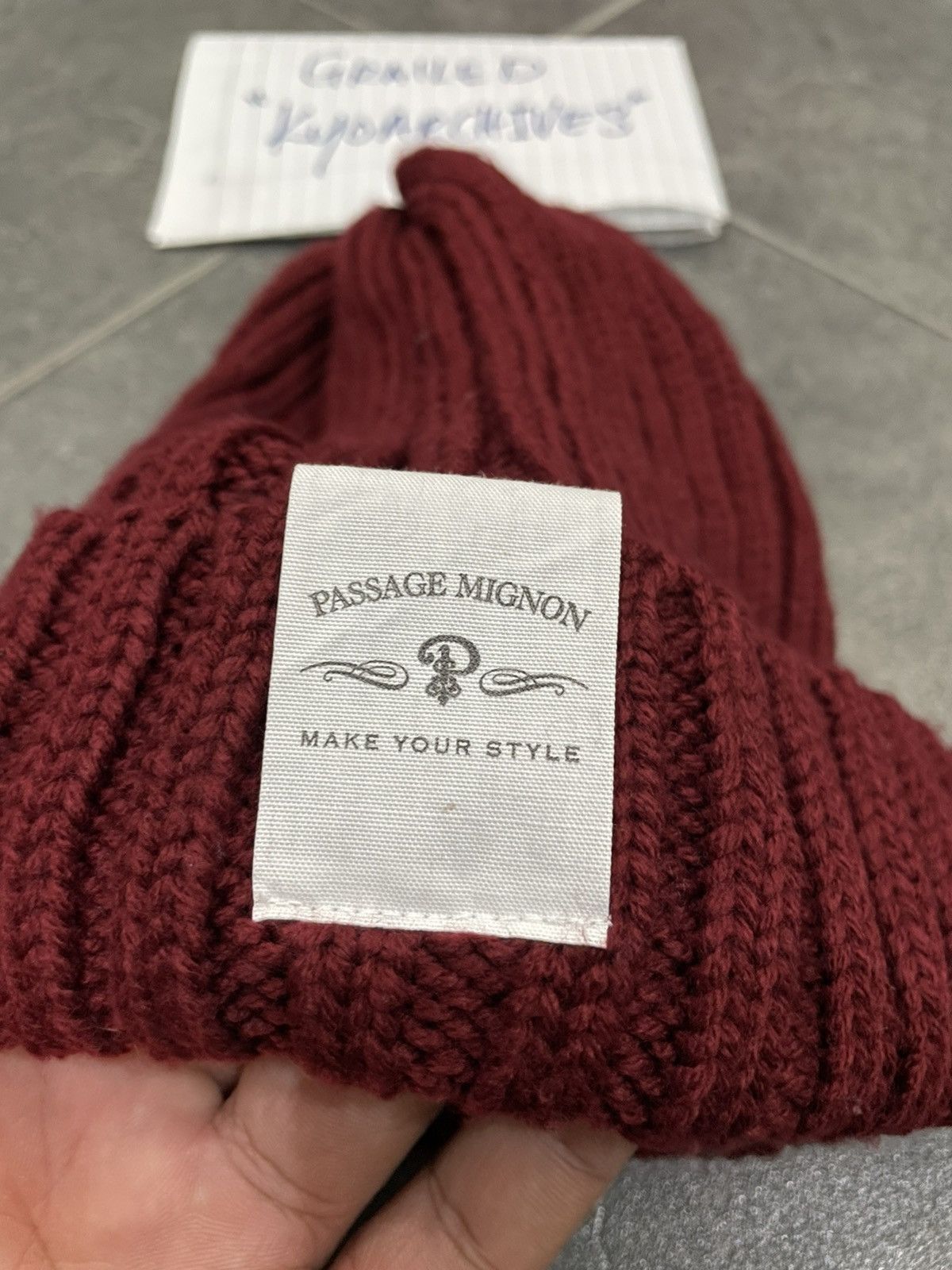 Japanese Brand PASSAGE MIGNON BEANIE Size ONE SIZE - 3 Thumbnail