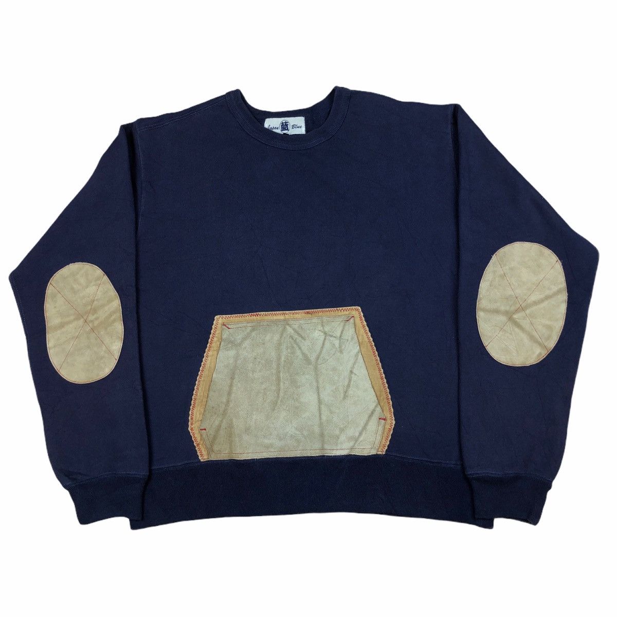 Japan Blue × Japanese Brand Japan Blue Elbow Patch Sweatshirt Size US M / EU 48-50 / 2 - 1 Thumbnail