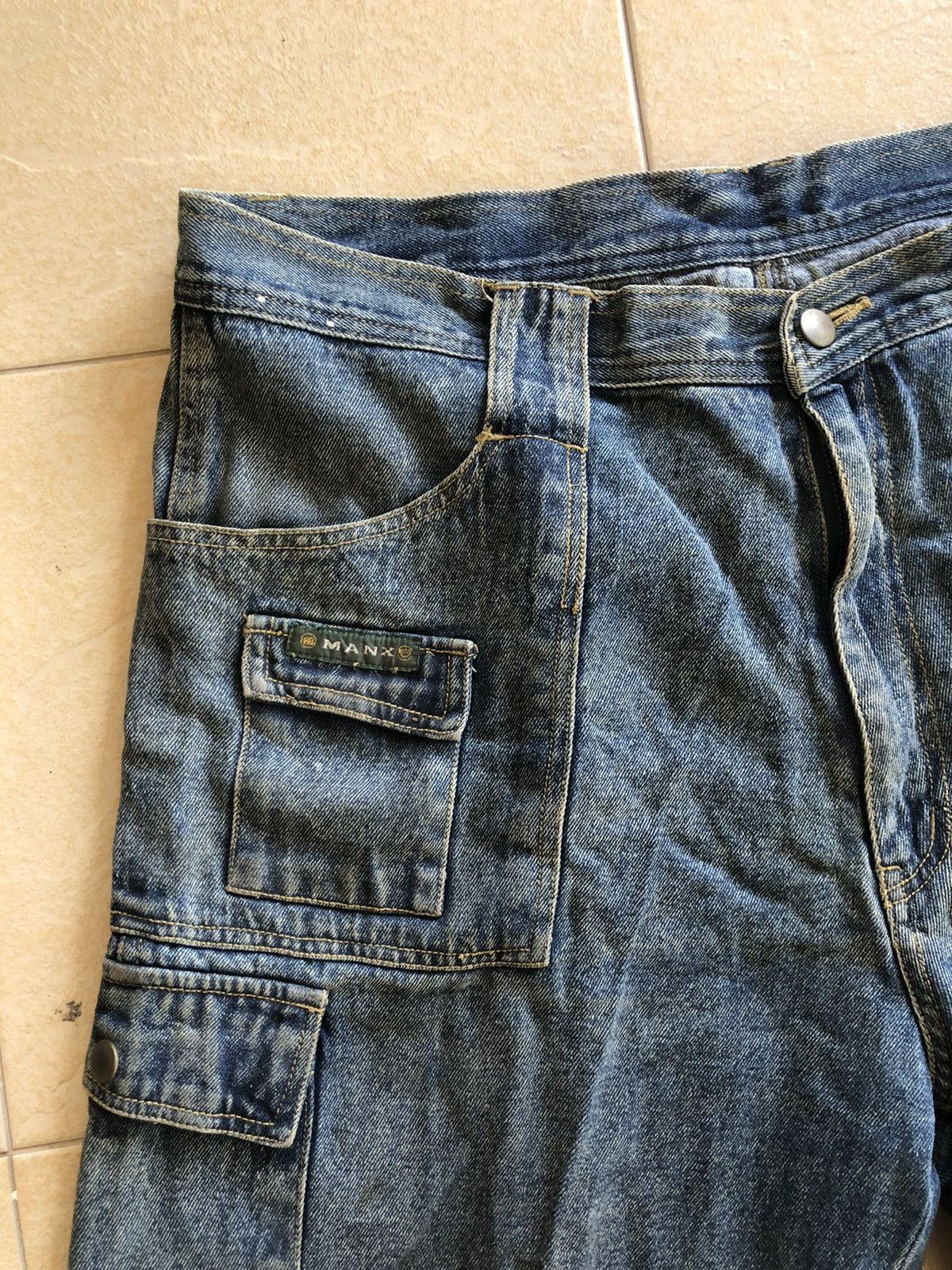 Japanese Brand 36-38 MANX DISSTRESSED DENIM PANT Size US 37 - 4 Thumbnail