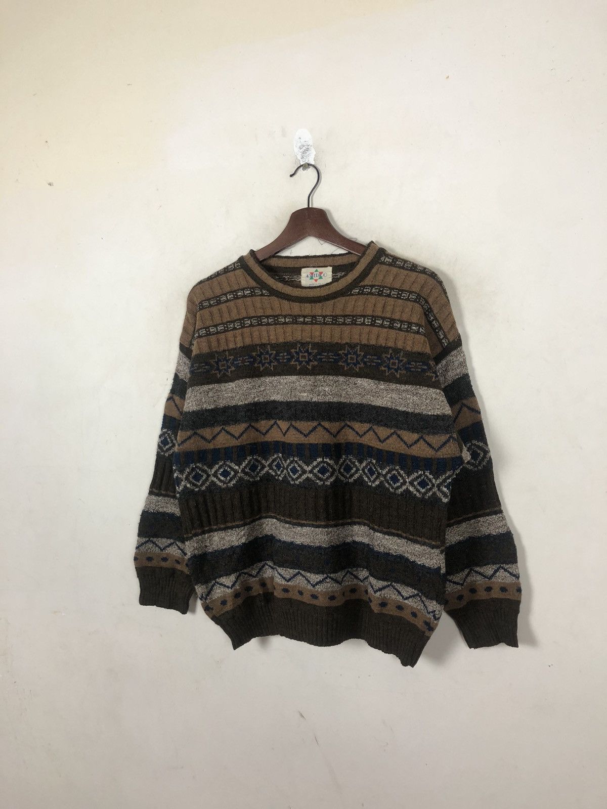 Vintage Vintage Asterico Made in Italy Knitted Sweatshirt Size US M / EU 48-50 / 2 - 2 Thumbnail