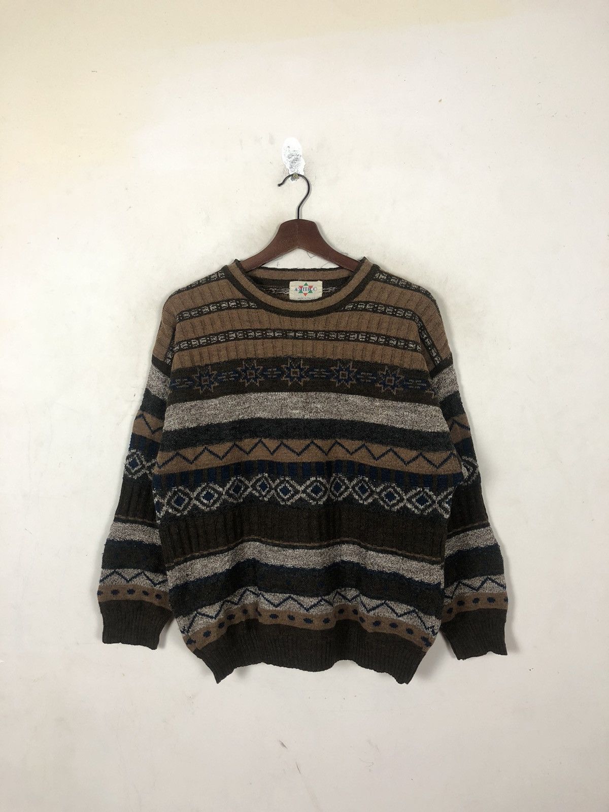 Vintage Vintage Asterico Made in Italy Knitted Sweatshirt Size US M / EU 48-50 / 2 - 3 Thumbnail