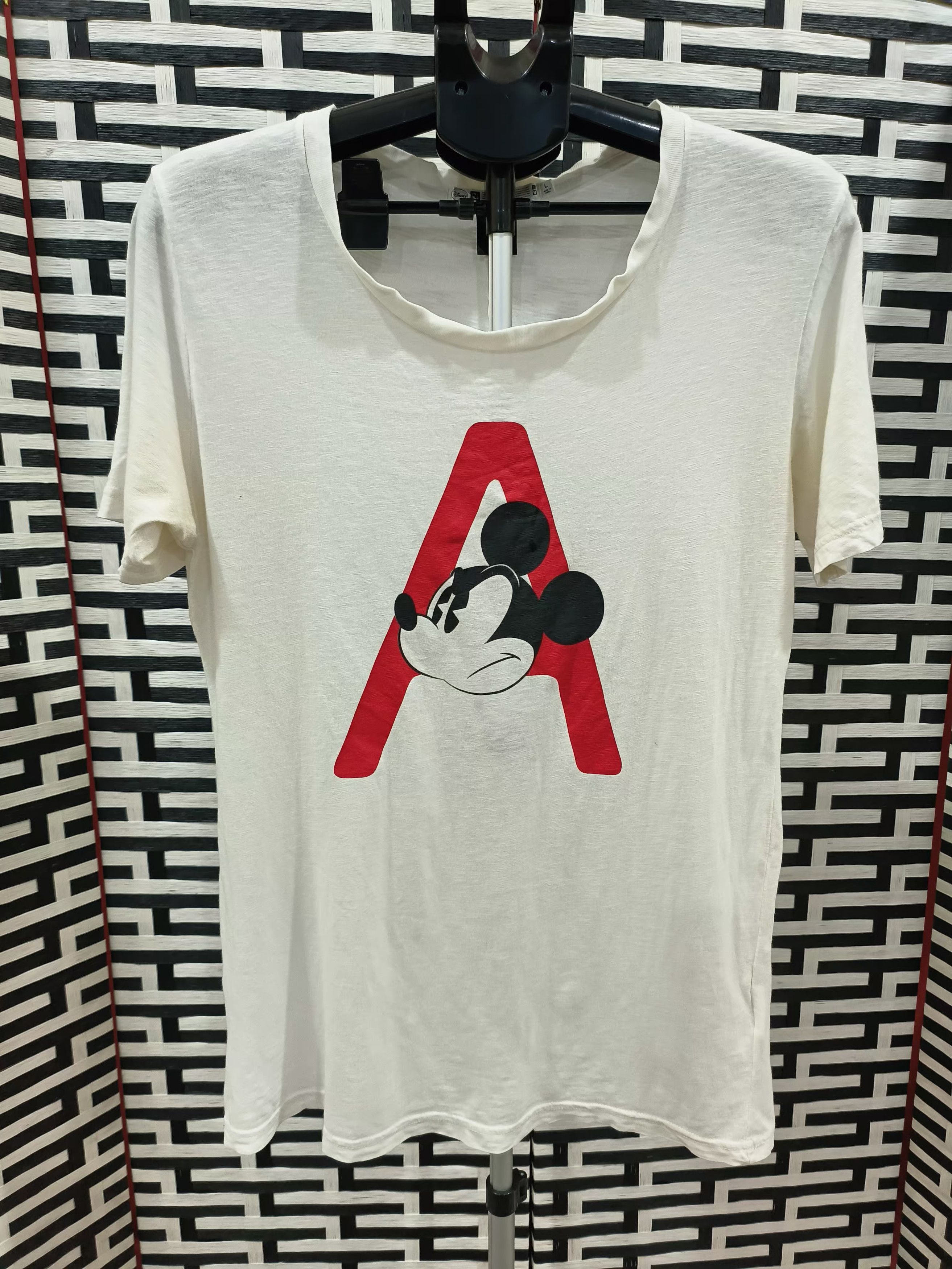 image of Disney x Undercover Mickey Uniqlo X Undercover Tee in Faded White, Men's (Size Large)