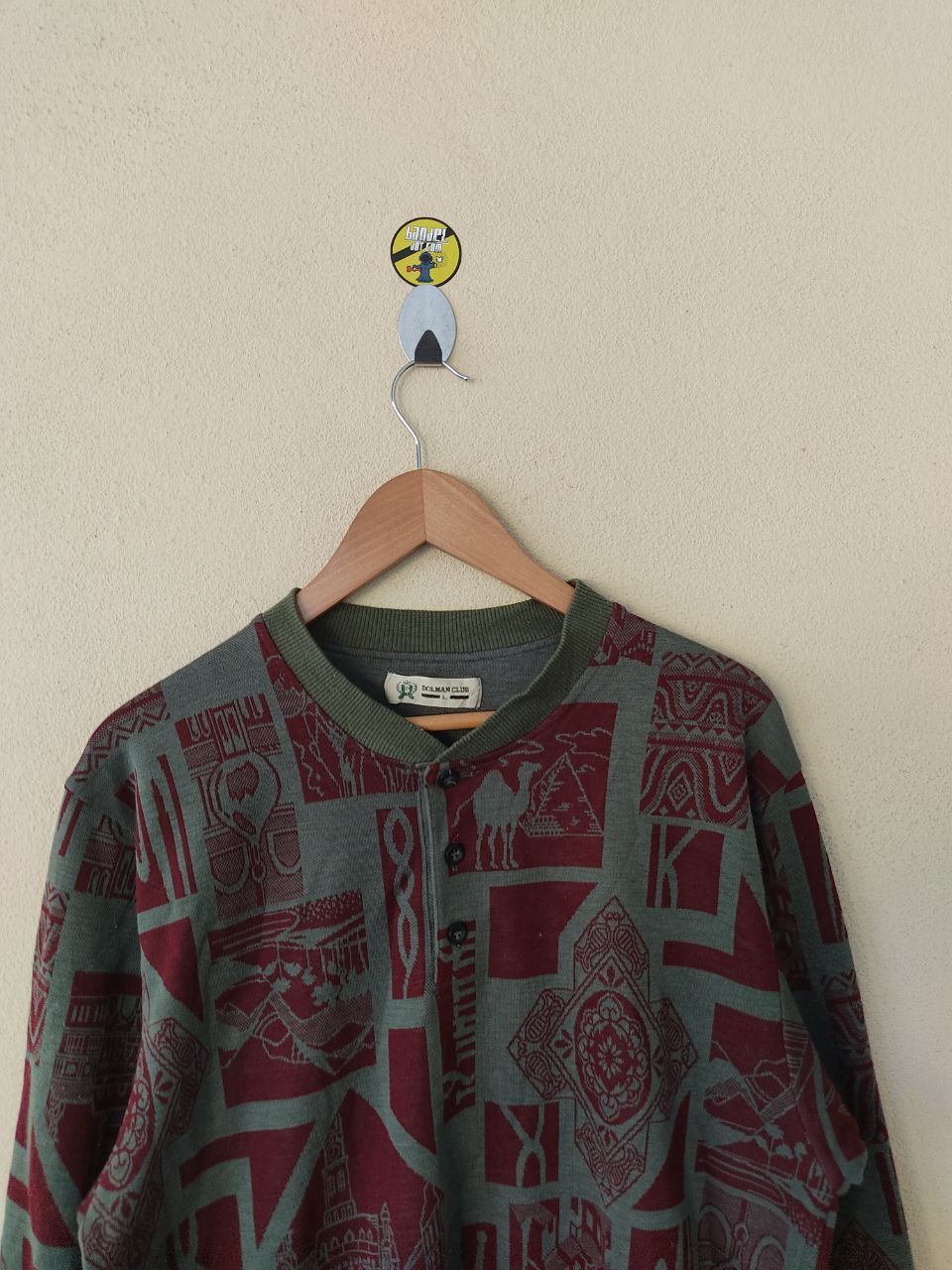 Japanese Brand × Vintage VINTAGE DOLMAN CLUB KNIT SWEATER Size US L / EU 52-54 / 3 - 2 Thumbnail