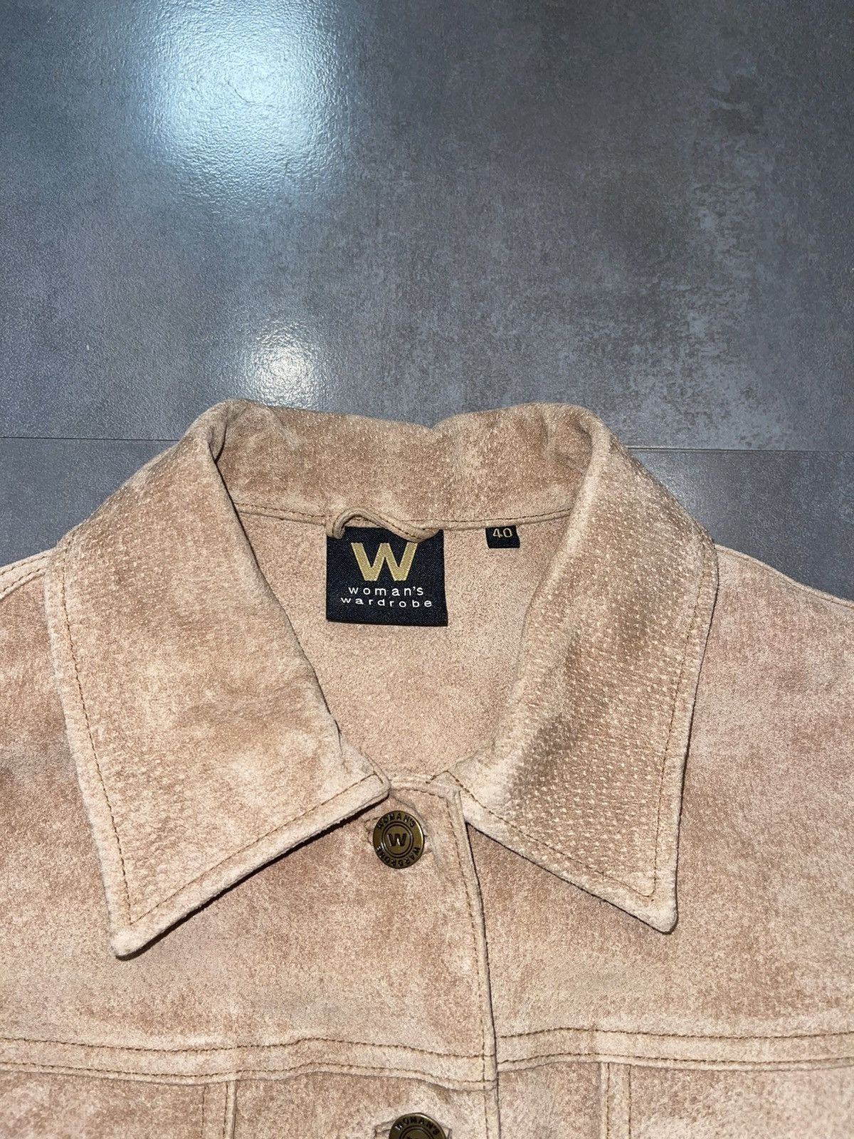 Other Womans Wardrobe Beige Leather Jacket Size S / US 4 / IT 40 - 16 Thumbnail