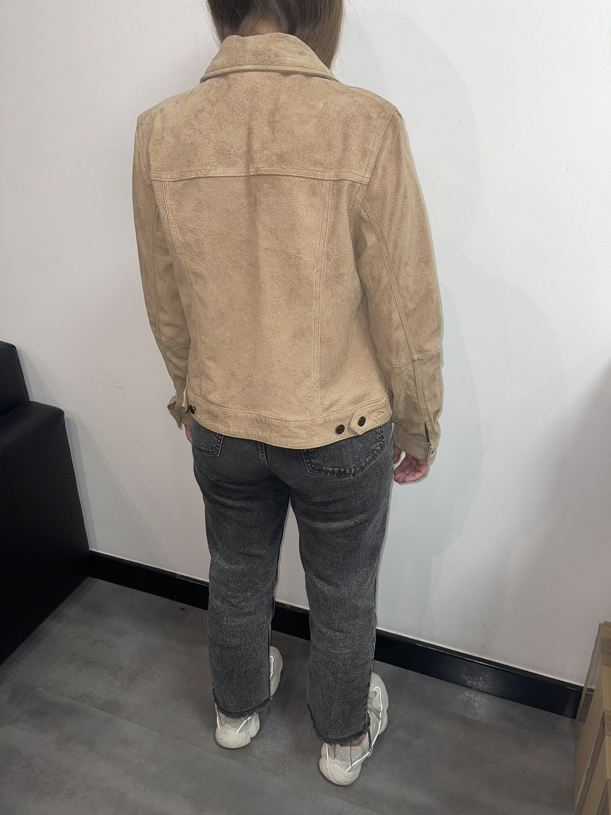 Other Womans Wardrobe Beige Leather Jacket Size S / US 4 / IT 40 - 20 Thumbnail