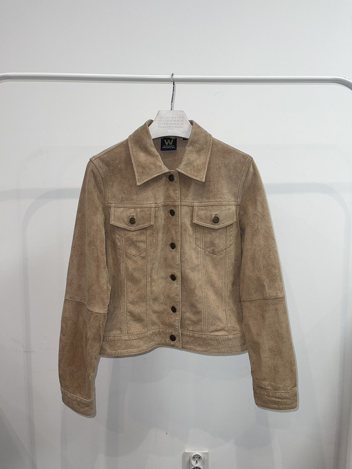 Other Womans Wardrobe Beige Leather Jacket Size S / US 4 / IT 40 - 10 Thumbnail