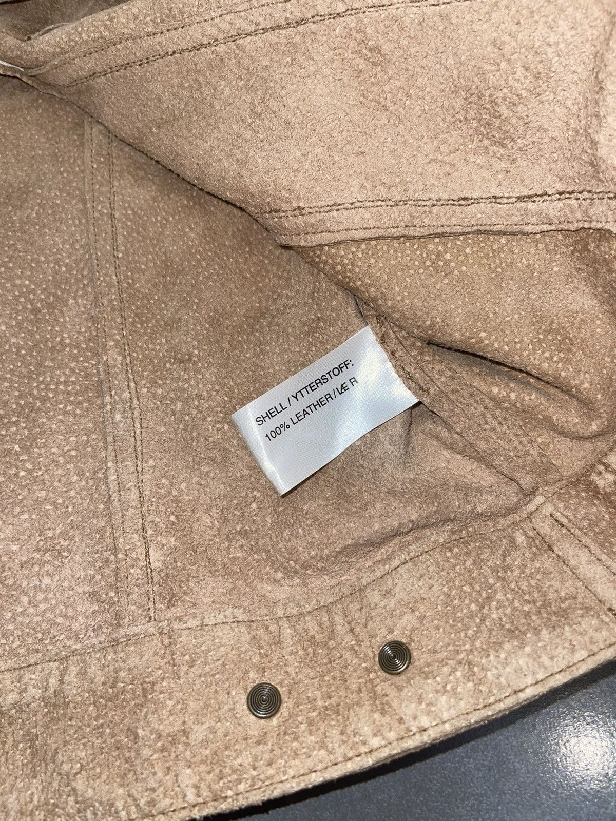 Other Womans Wardrobe Beige Leather Jacket Size S / US 4 / IT 40 - 17 Thumbnail