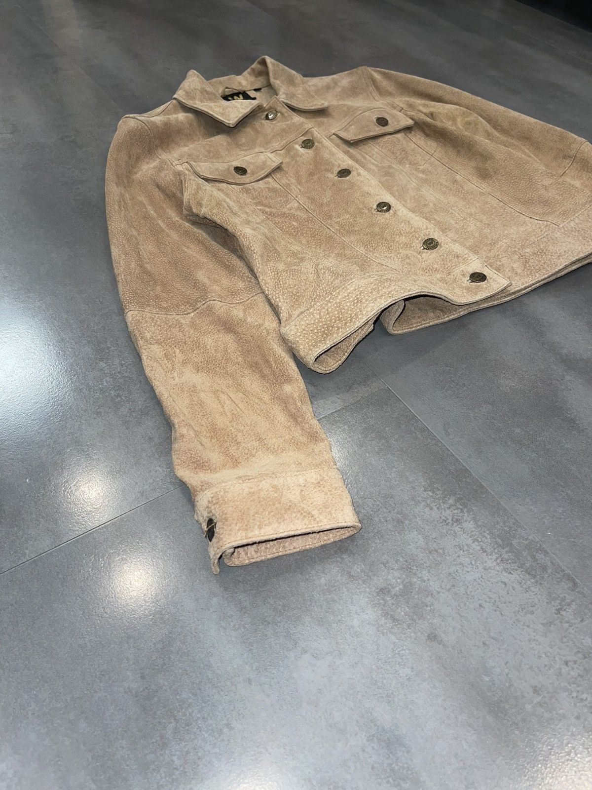 Other Womans Wardrobe Beige Leather Jacket Size S / US 4 / IT 40 - 2 Thumbnail
