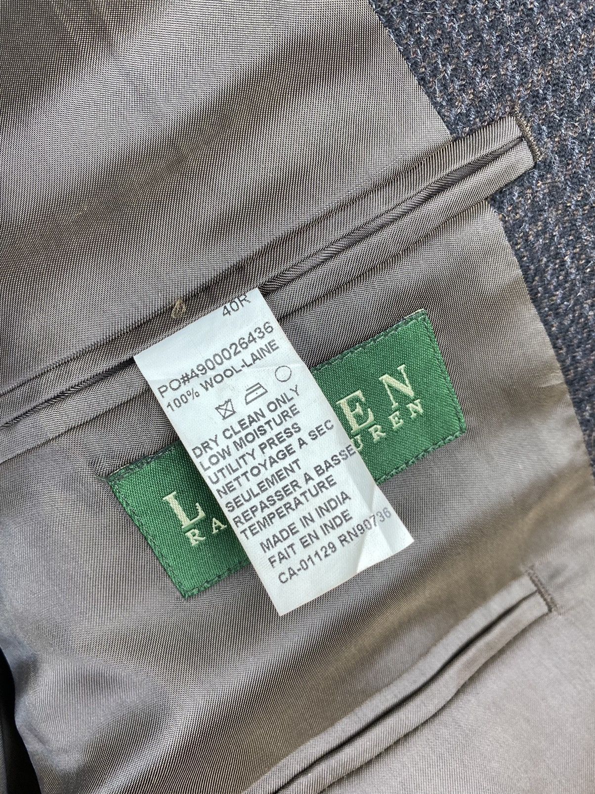 Polo Ralph Lauren Mens Vintage Ralph Lauren Wool Blazer Size R40 Size 40R - 11 Thumbnail