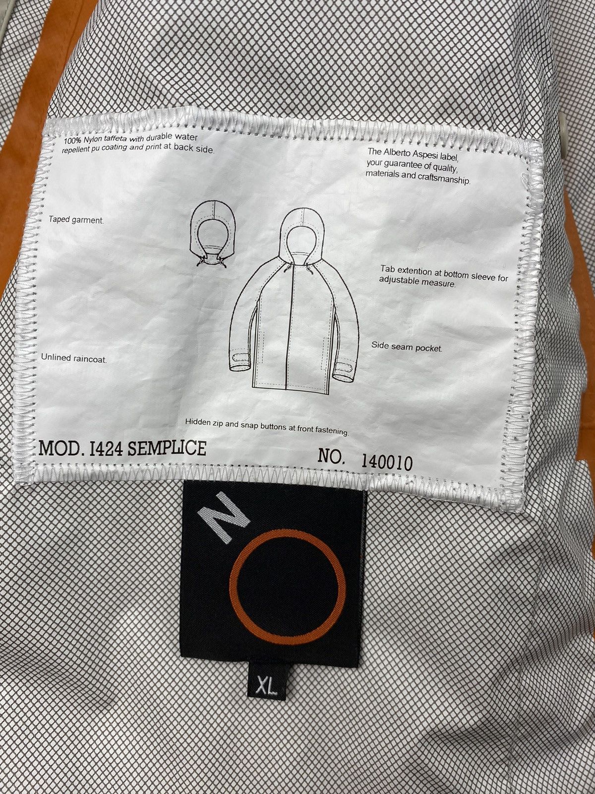 Aspesi Mens Aspesi Nylon Waterproof Jacket Size XL Size US XL / EU 56 / 4 - 10 Thumbnail