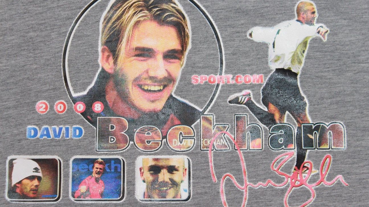 Vintage Y2K Bootleg David Beckham T-Shirt Size US S / EU 44-46 / 1 - 3 Thumbnail