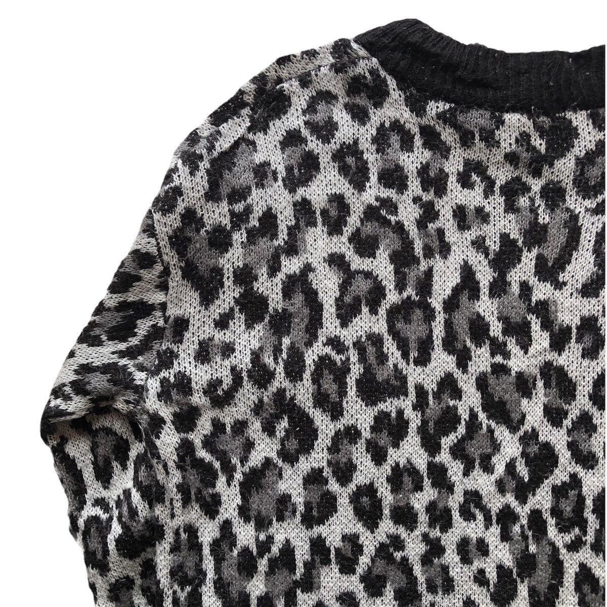 GU Black Leopard Pattern Knit Sweater Pullover by GU Japan Size L / US 10 / IT 46 - 6 Thumbnail