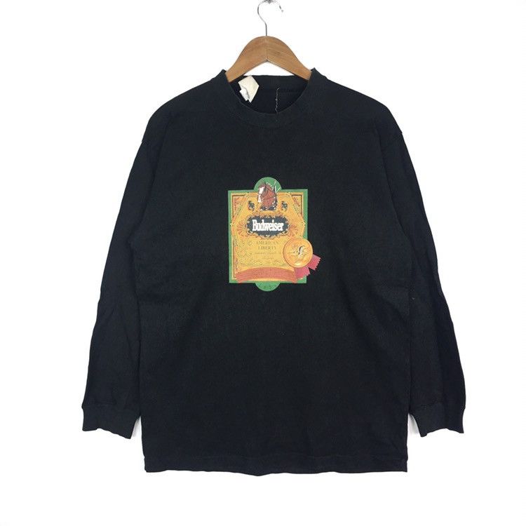 Budweiser Vintage budweiser Tshirt long Casual Jumper Pullover Size US XL / EU 56 / 4 - 1 Thumbnail