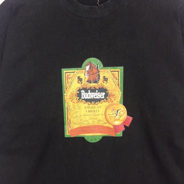 Budweiser Vintage budweiser Tshirt long Casual Jumper Pullover Size US XL / EU 56 / 4 - 2 Thumbnail