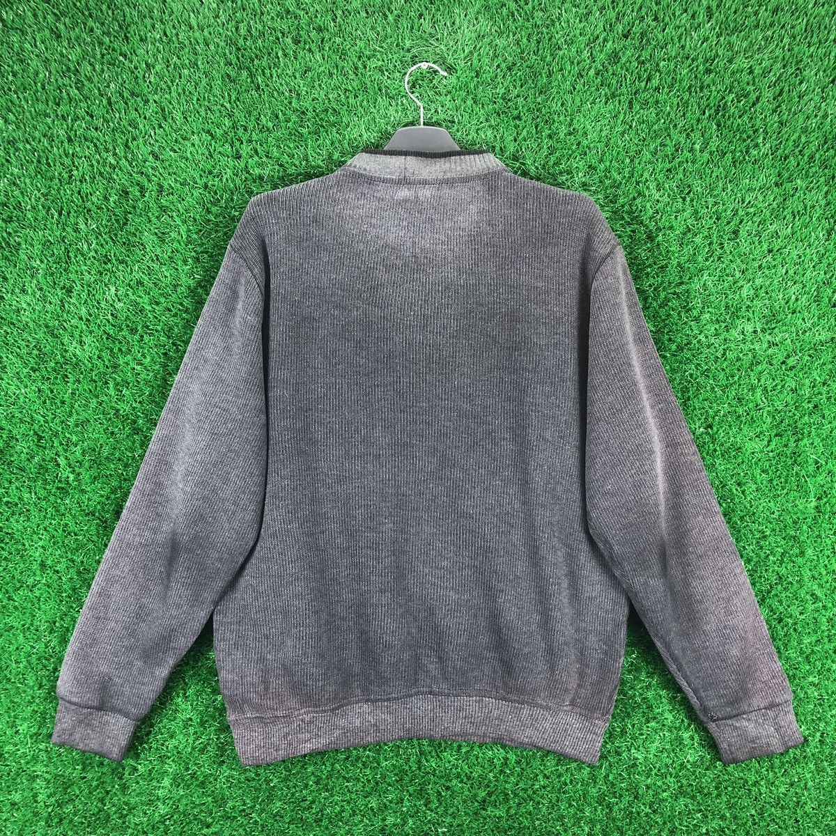 Japanese Brand Vintage Knit Round Collar Zipper Pullover Sweater Size US L / EU 52-54 / 3 - 4 Thumbnail