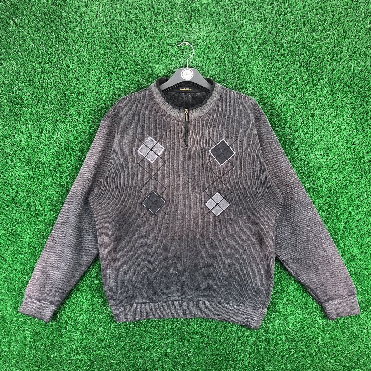 Japanese Brand Vintage Knit Round Collar Zipper Pullover Sweater Size US L / EU 52-54 / 3 - 1 Thumbnail