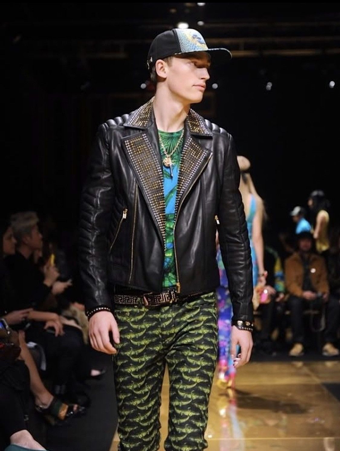 FW11 Versace X H&M Crocodile All Over Printed Denim Pants