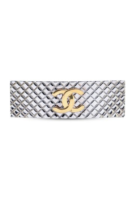 CHANEL, Accessories, Chanel Ladies Kids Matelasse Quilted Hair Accessory  Headband Rubbernylon White