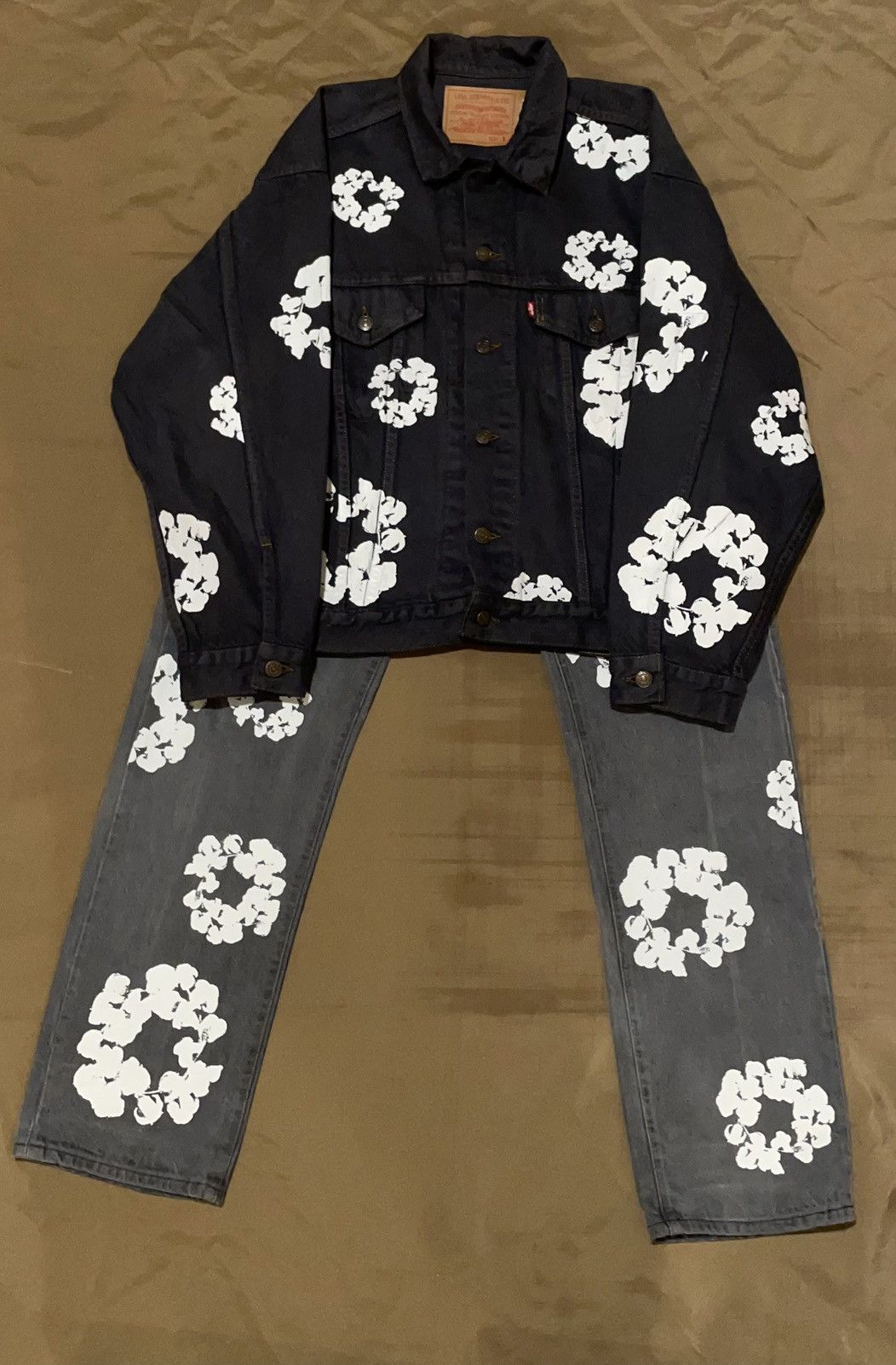Denim Tears x Levi's Leather Cotton Wreath Type-3 Jacket