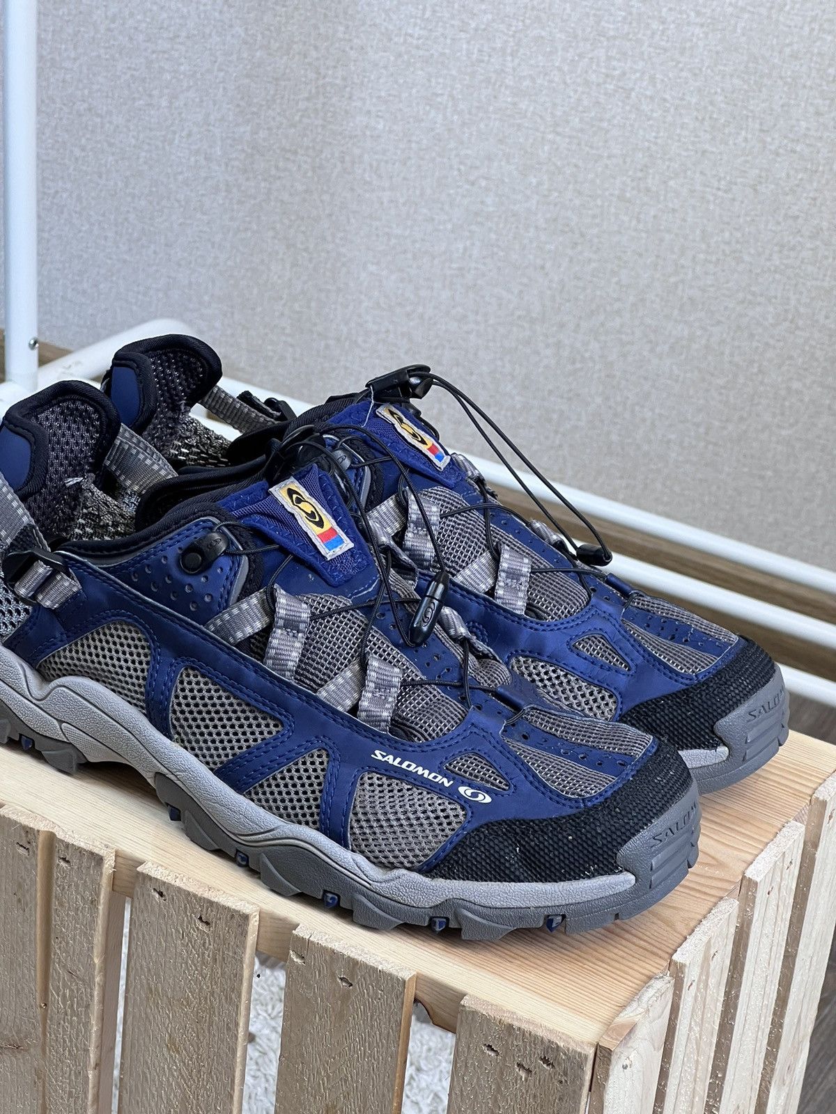 Salomon × Vintage Vintage Solomon Techamphibian blue trail shoes Size US 11.5 / EU 44-45 - 2 Thumbnail