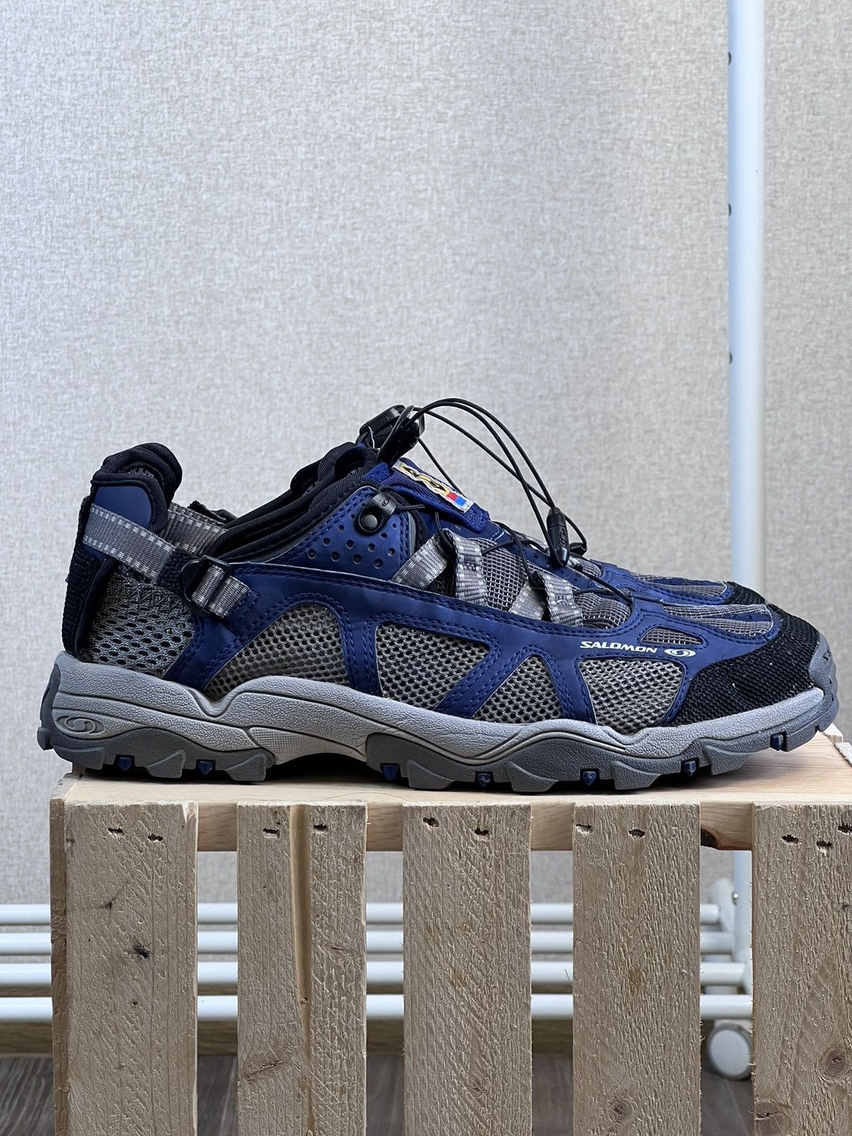 Salomon × Vintage Vintage Solomon Techamphibian blue trail shoes Size US 11.5 / EU 44-45 - 1 Thumbnail