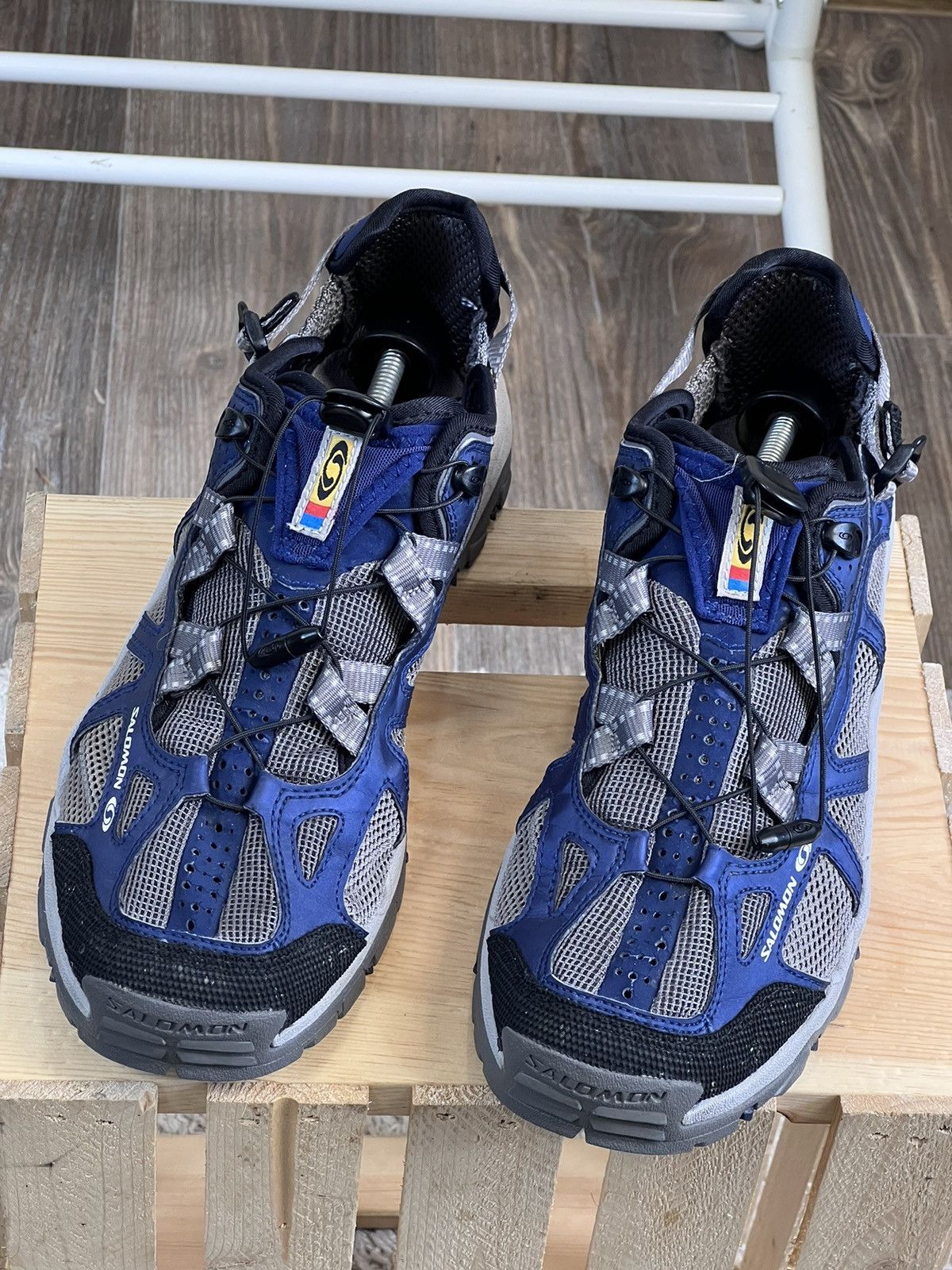 Salomon × Vintage Vintage Solomon Techamphibian blue trail shoes Size US 11.5 / EU 44-45 - 4 Thumbnail