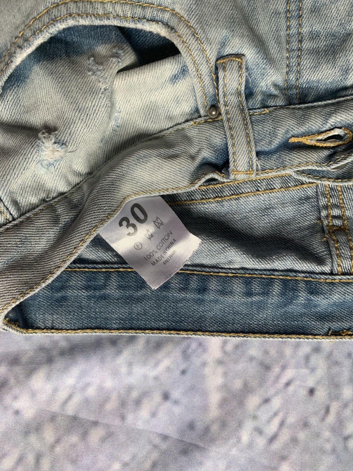 MNML Rip & Repair Denim Size US 30 / EU 46 - 3 Thumbnail