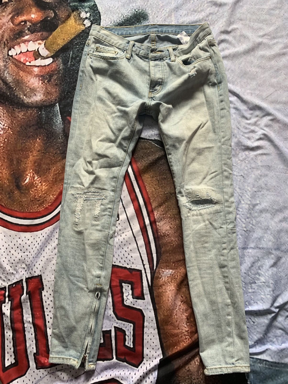 MNML Rip & Repair Denim Size US 30 / EU 46 - 1 Thumbnail
