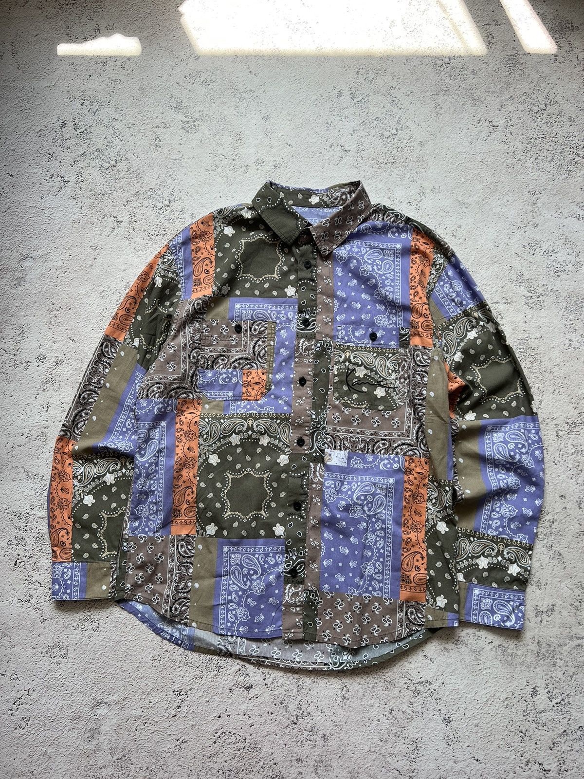 Karl Kani × Vintage Karl Kani bowling shirt long sleeve “ Bandana” Size US M / EU 48-50 / 2 - 4 Thumbnail