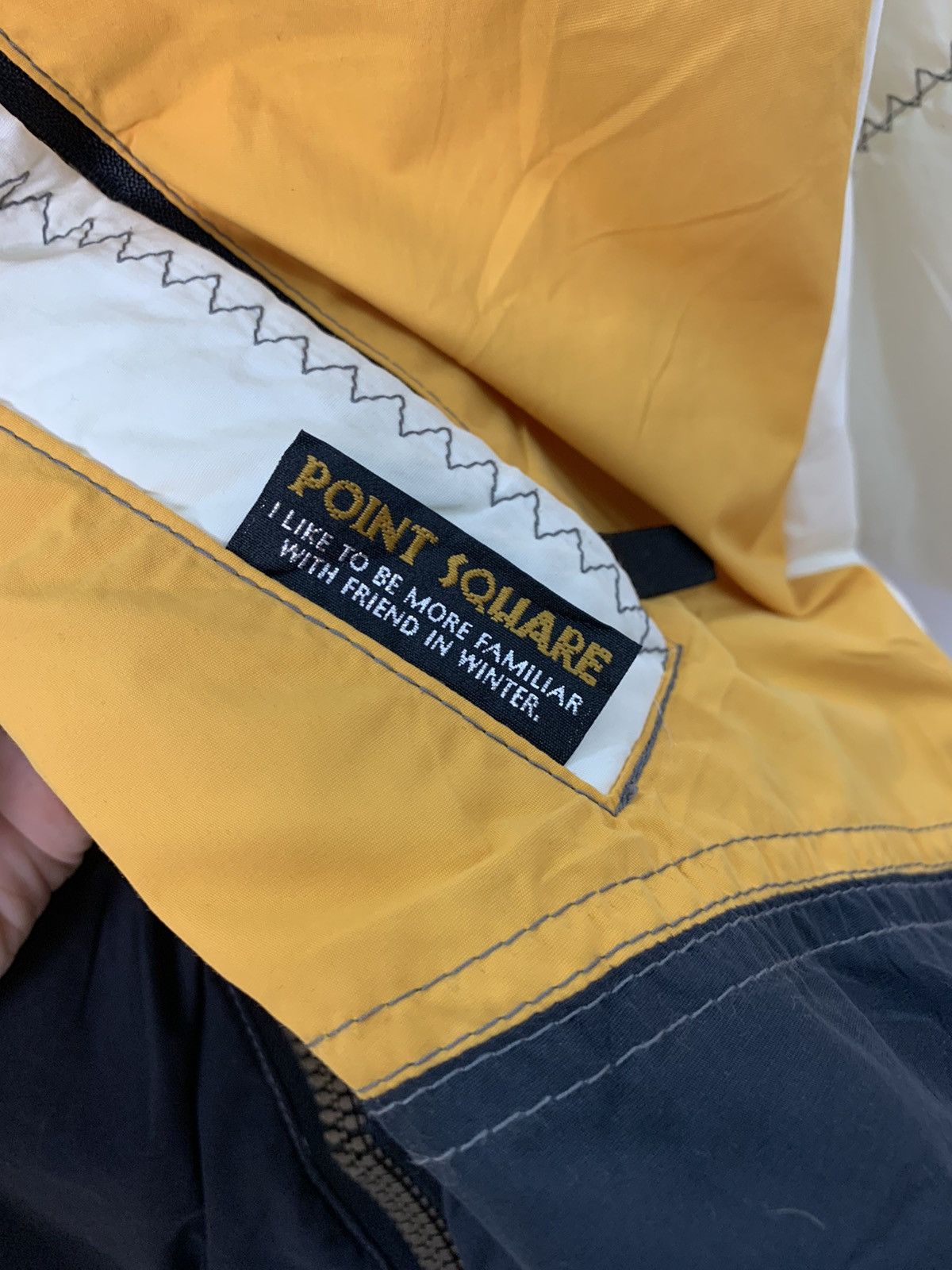 Designer Japan Point Square Puffer Hoodie Jacket Nice Design Anorak Size US L / EU 52-54 / 3 - 6 Thumbnail