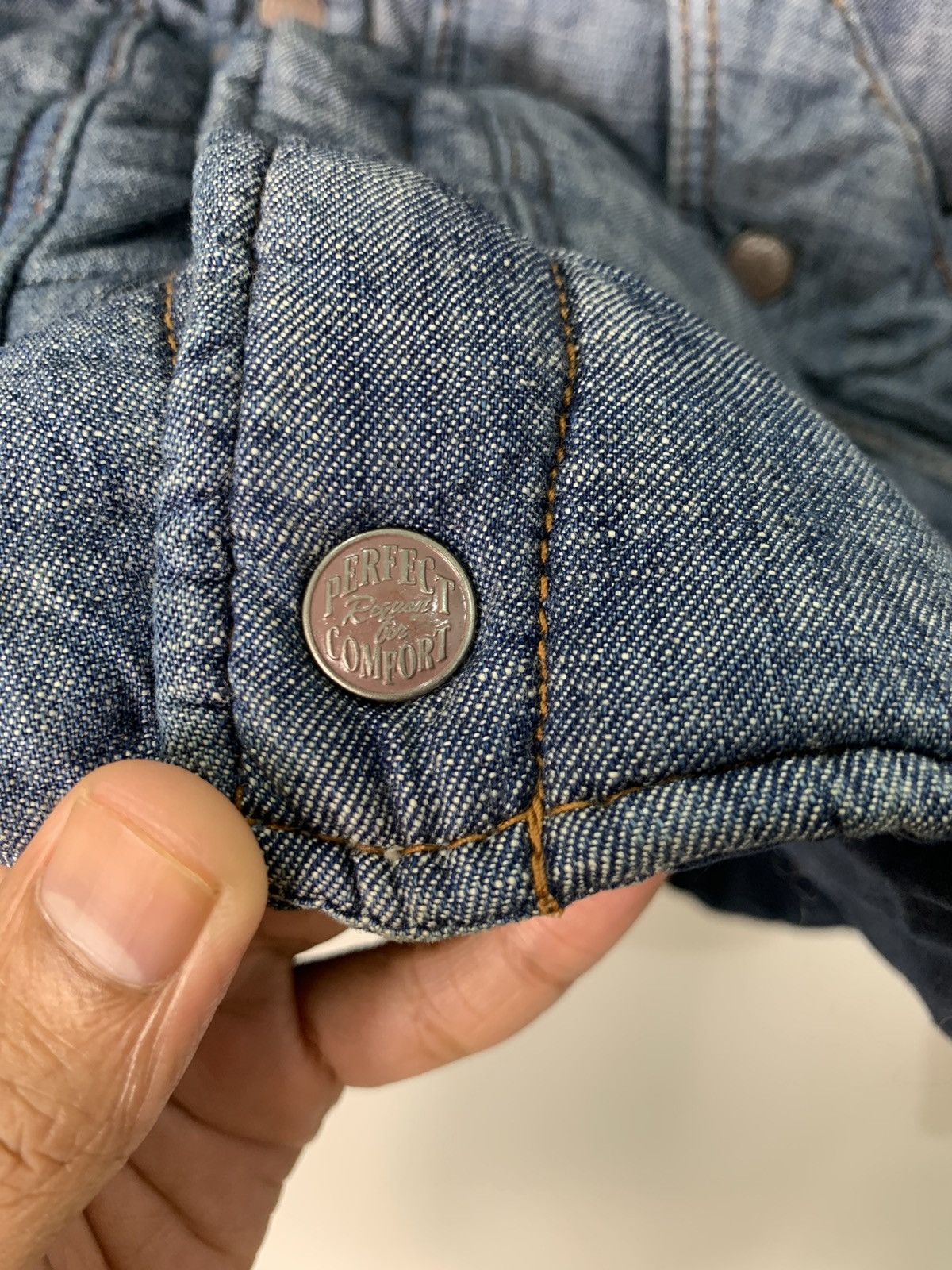 Japanese Brand Knuckle Head Denim Style Puffer Jacket Motor Harley Davidson Size US M / EU 48-50 / 2 - 4 Thumbnail