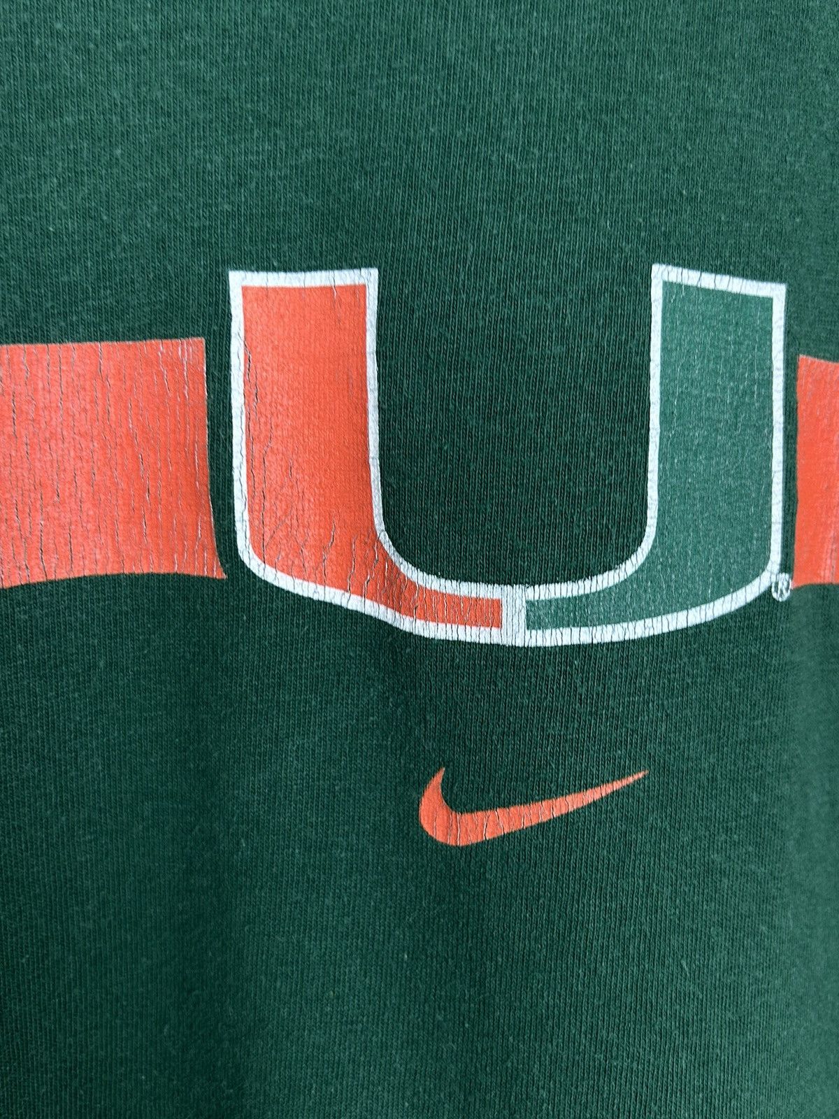 Nike 00s Vintage Nike Team Miami Hurricanes College Team T-Shirt Size US M / EU 48-50 / 2 - 3 Thumbnail
