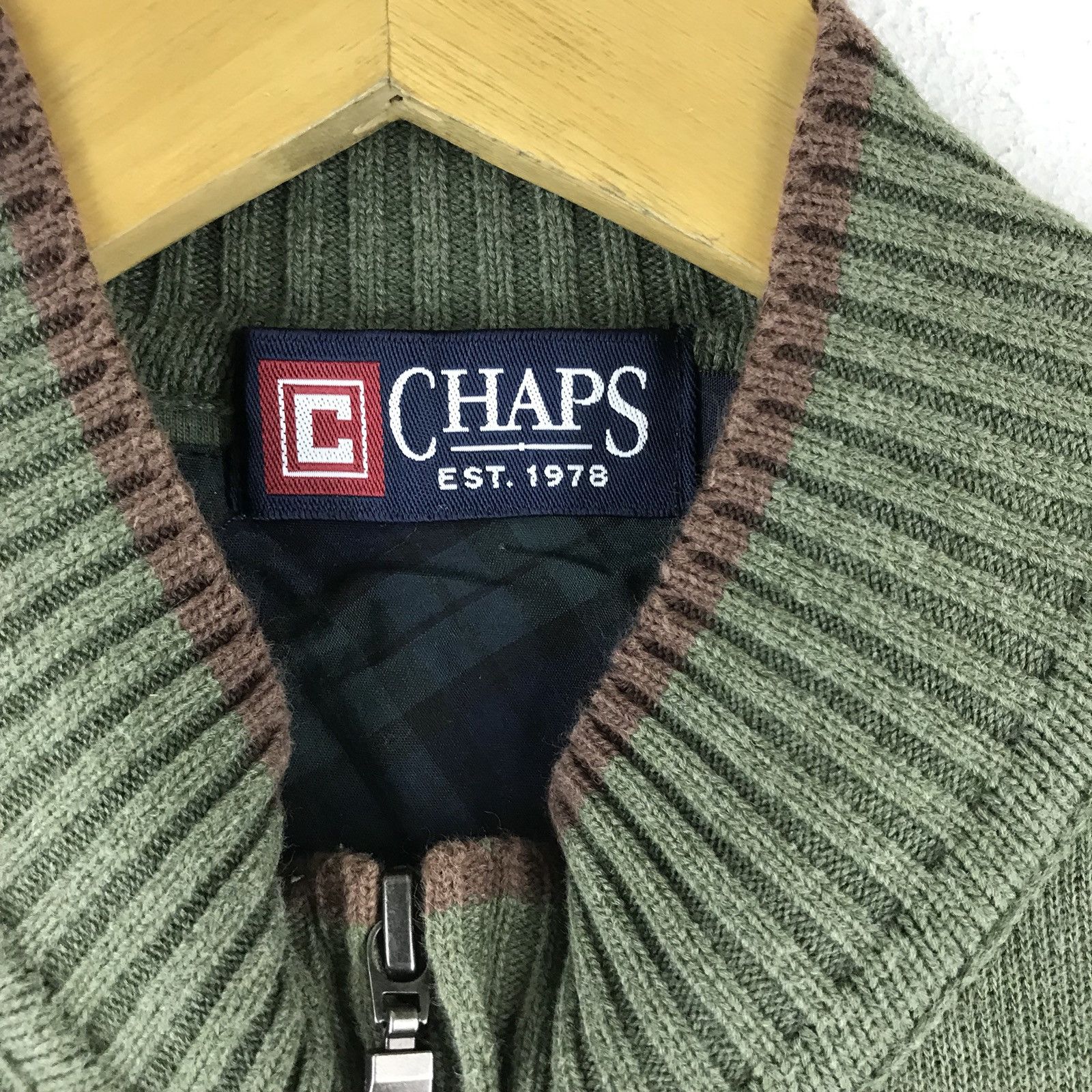 Chaps Ralph Lauren Chaps Ralph Lauren Green Zip Up Size US L / EU 52-54 / 3 - 6 Thumbnail