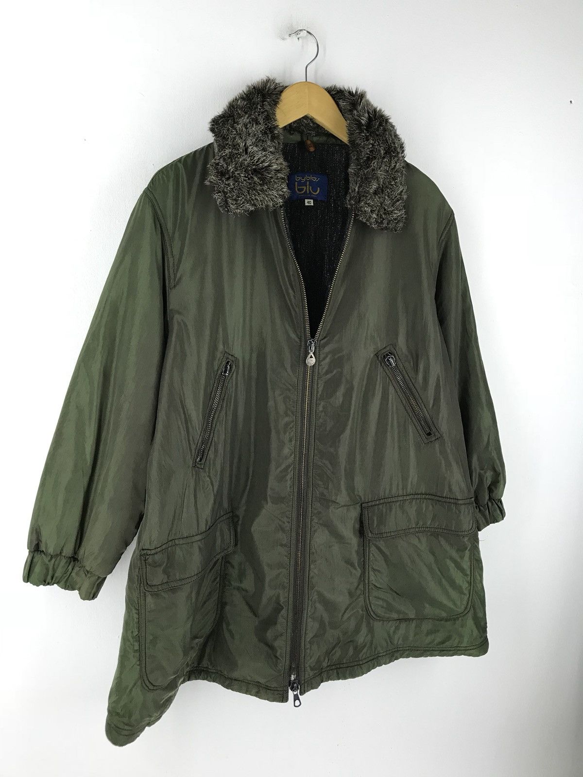 Byblos 💥Vintage Byblos Blu Olive Green Wool Lining Lampo Zipper Size US M / EU 48-50 / 2 - 3 Thumbnail