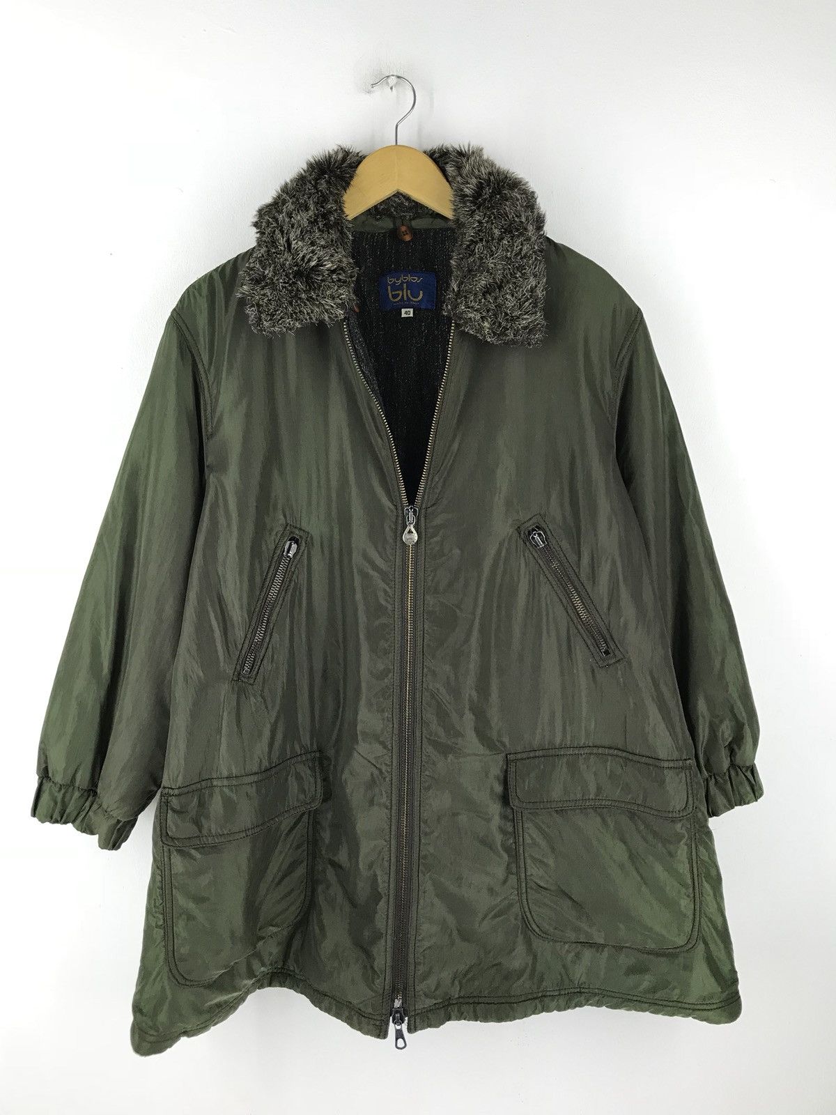 Byblos 💥Vintage Byblos Blu Olive Green Wool Lining Lampo Zipper Size US M / EU 48-50 / 2 - 1 Thumbnail