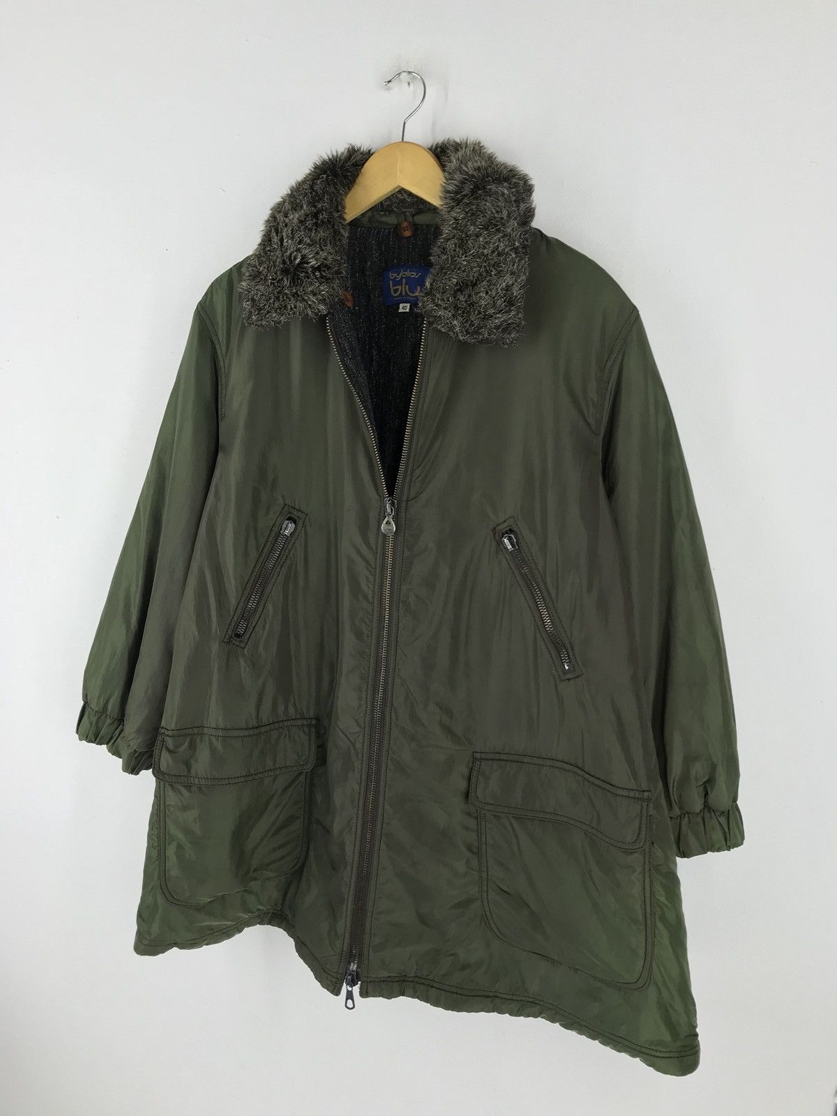 Byblos 💥Vintage Byblos Blu Olive Green Wool Lining Lampo Zipper Size US M / EU 48-50 / 2 - 2 Thumbnail