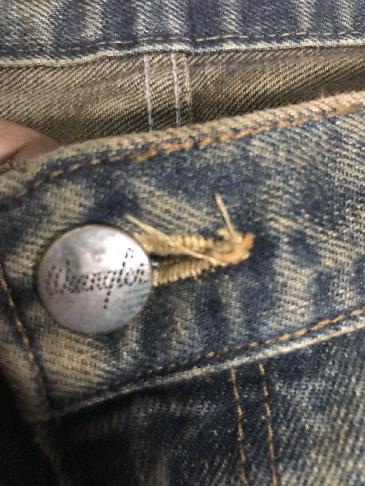 Vintage × Wrangler VINTAGE RUSTY WRANGLER BLUE BELL 🔔 DISTRESSED SELVEDGE DENIM Size US 34 / EU 50 - 12 Thumbnail